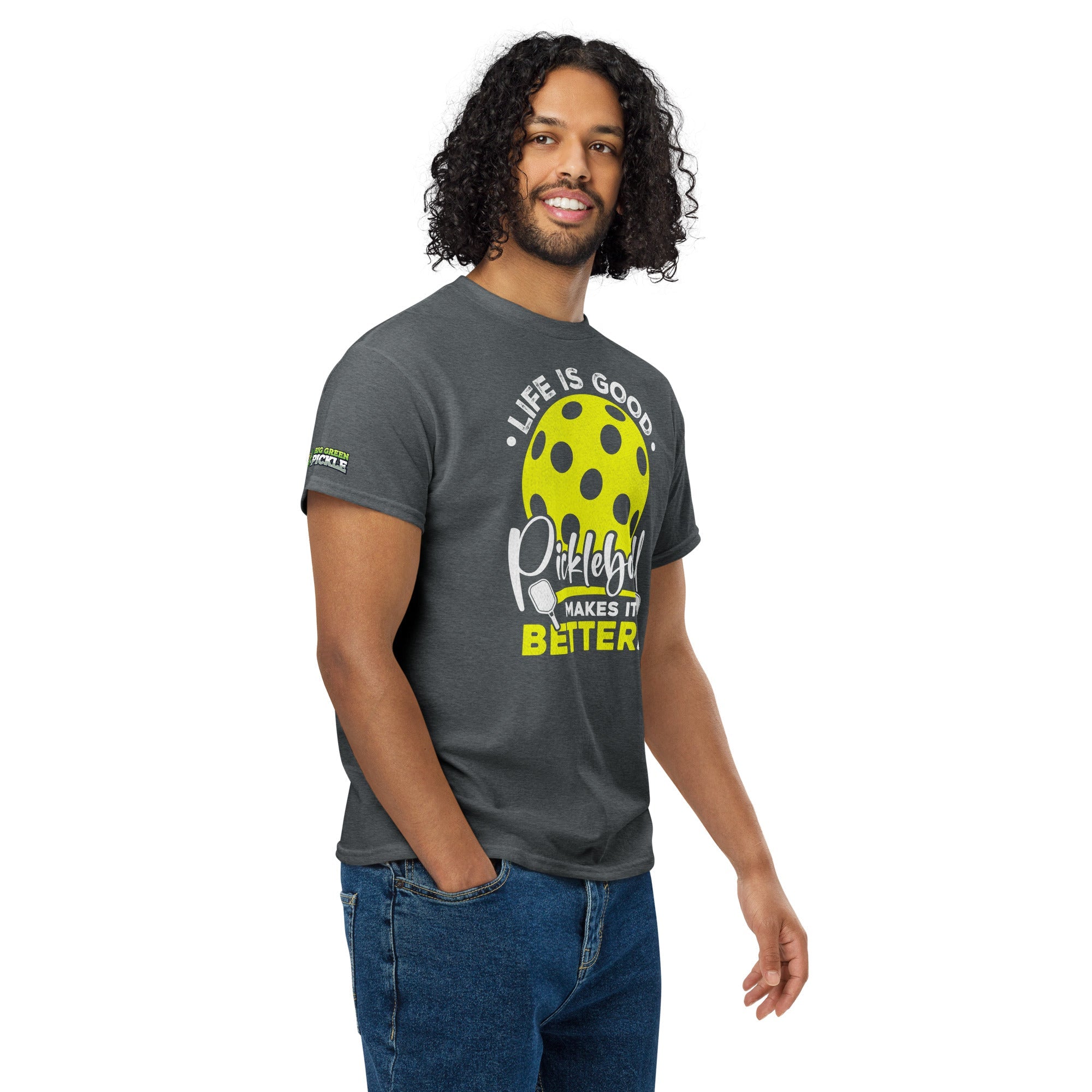Life Is Good Pickleball T-Shirt – Fun & Positive Vibes - Black