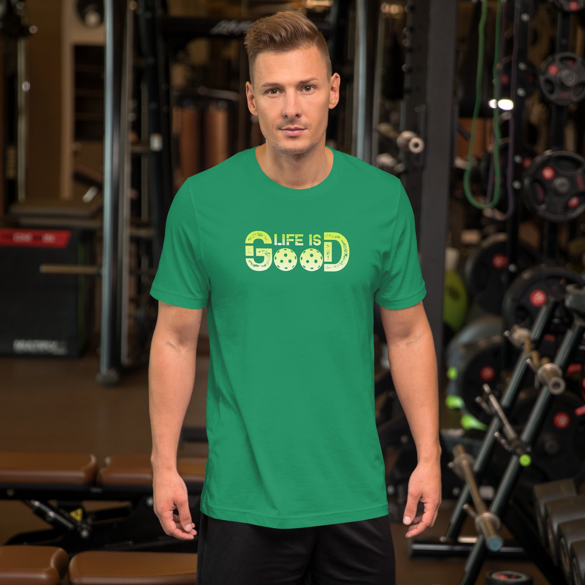 Life is Good Pickleball T-Shirt – Two Pickleballs, One Great Vibe - Burnt Orange