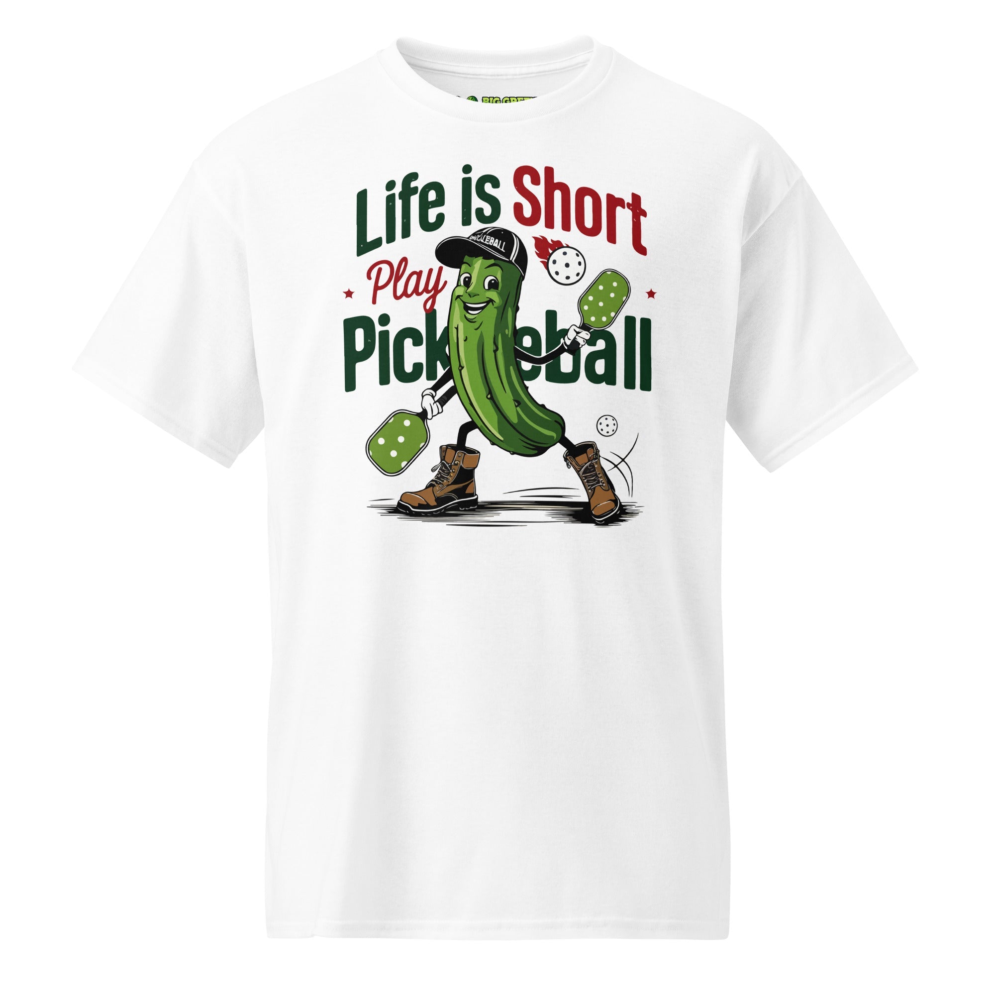Life Is Short Play Pickleball T-Shirt – Bold Game Day Tee - White