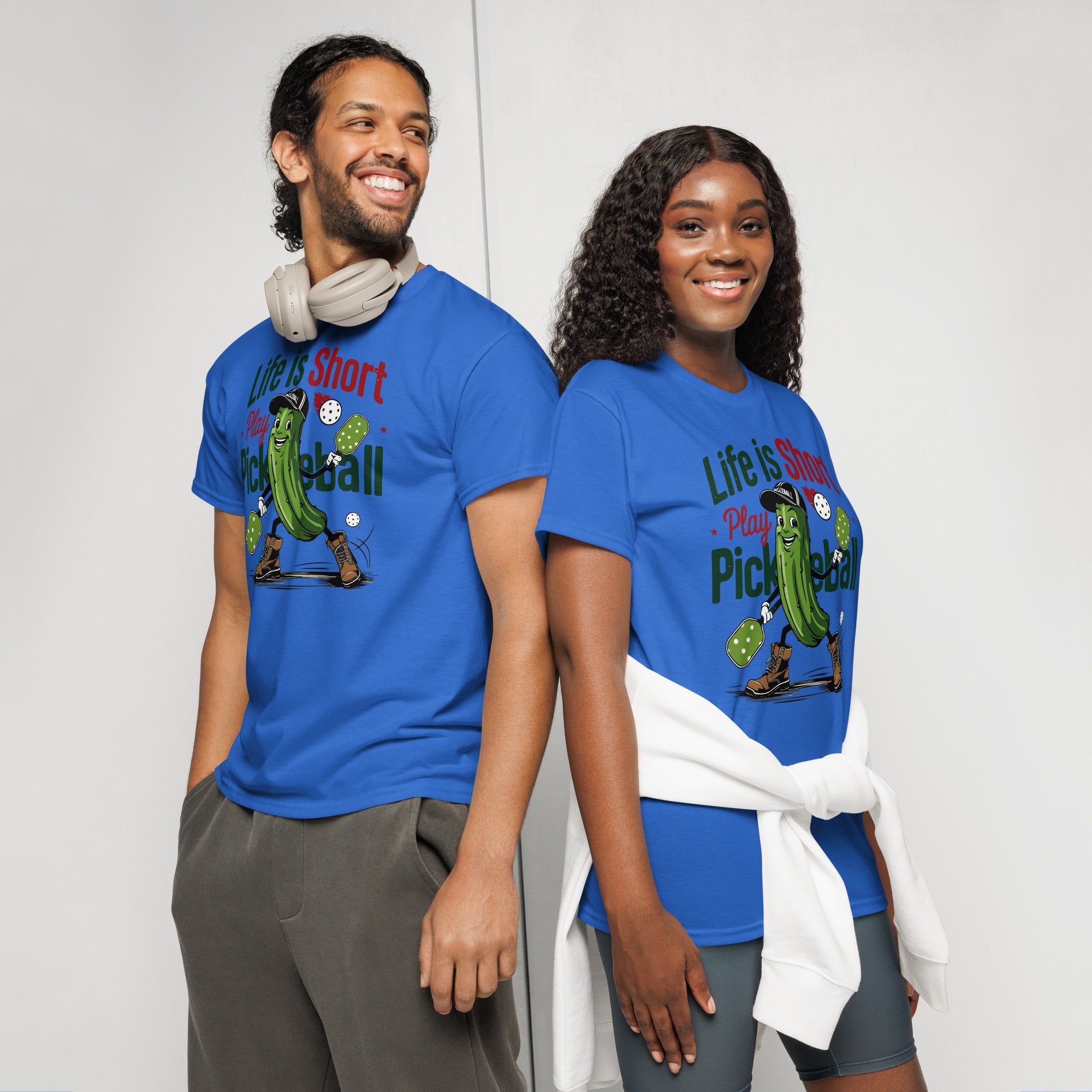 Life Is Short Play Pickleball T-Shirt – Bold Game Day Tee - White