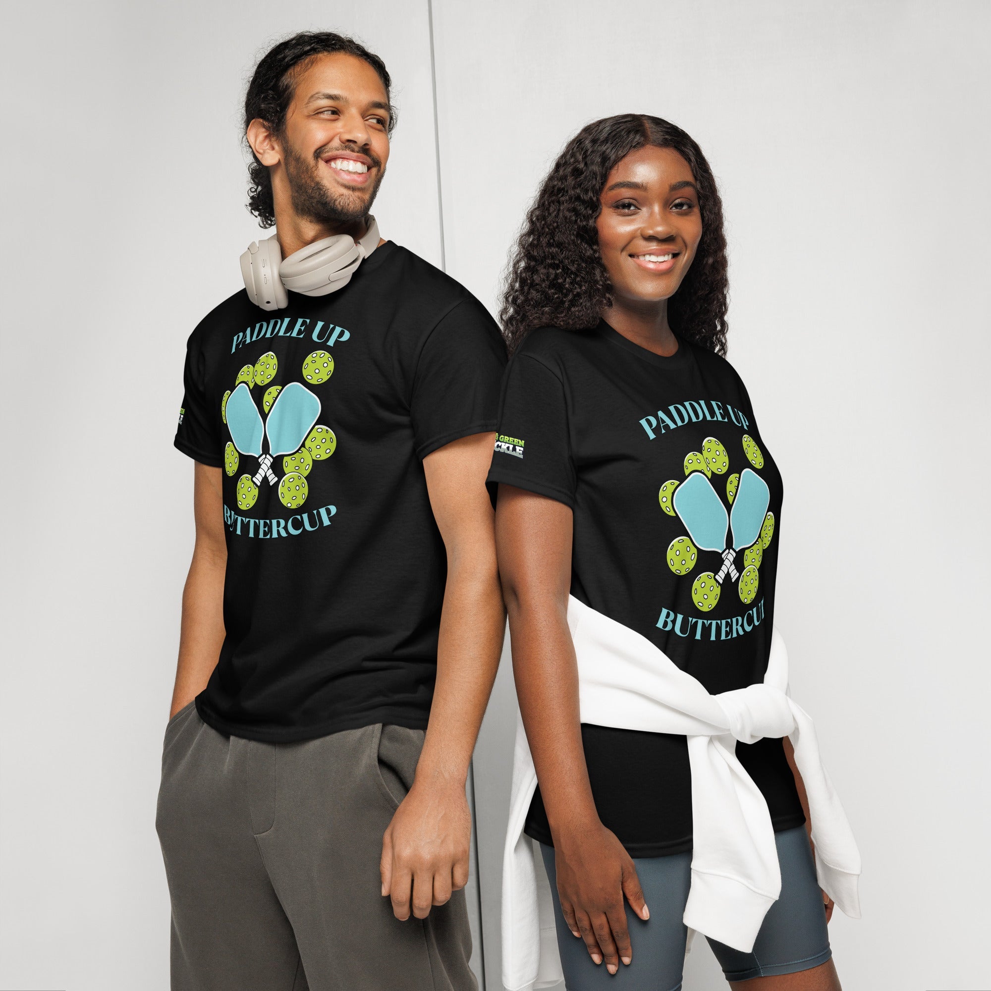 Paddle Up Buttercup T-Shirt – Funny Pickleball Tee - Black