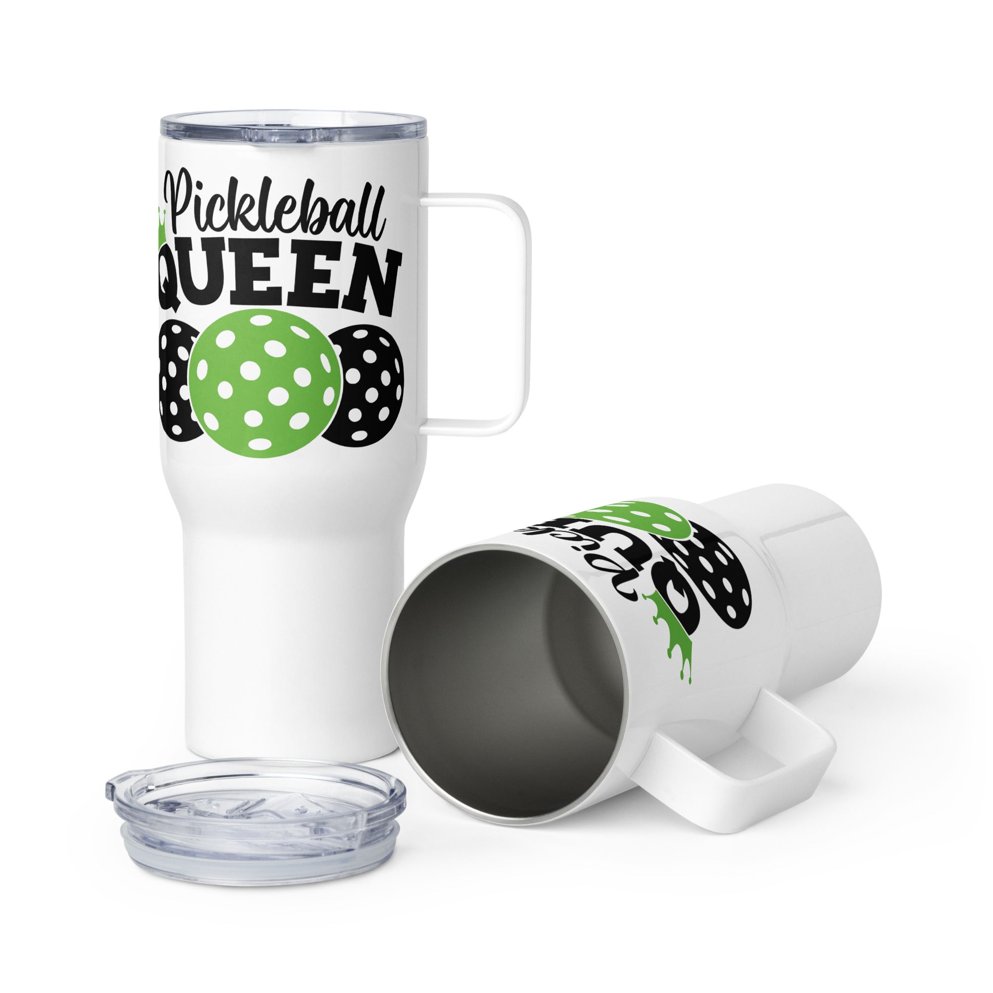 Pickleball Queen Tumbler with Handle - 25 oz