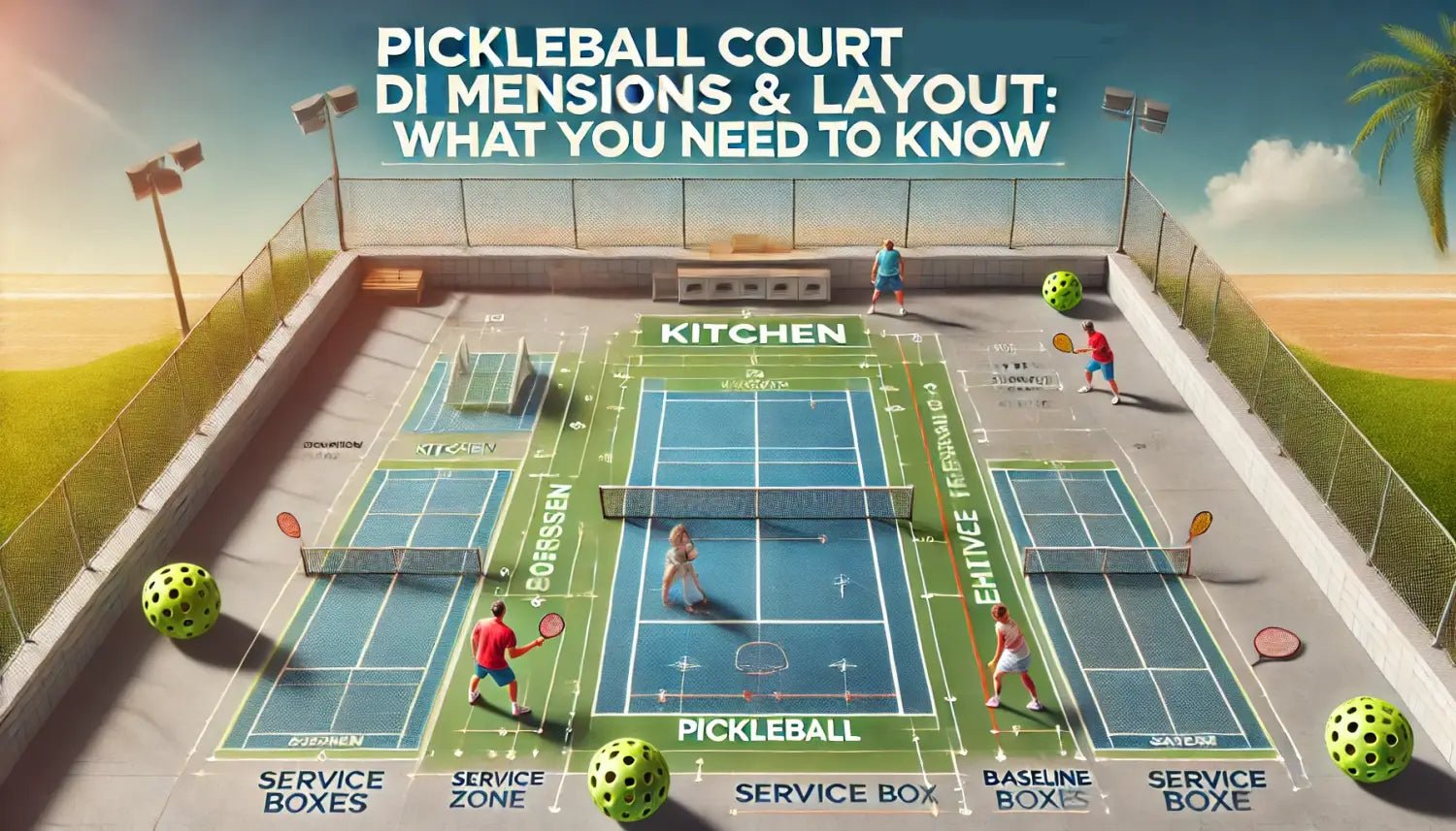 Pickleball Court Dimensions & Layout: What You Need to Know - Big Green Pickle