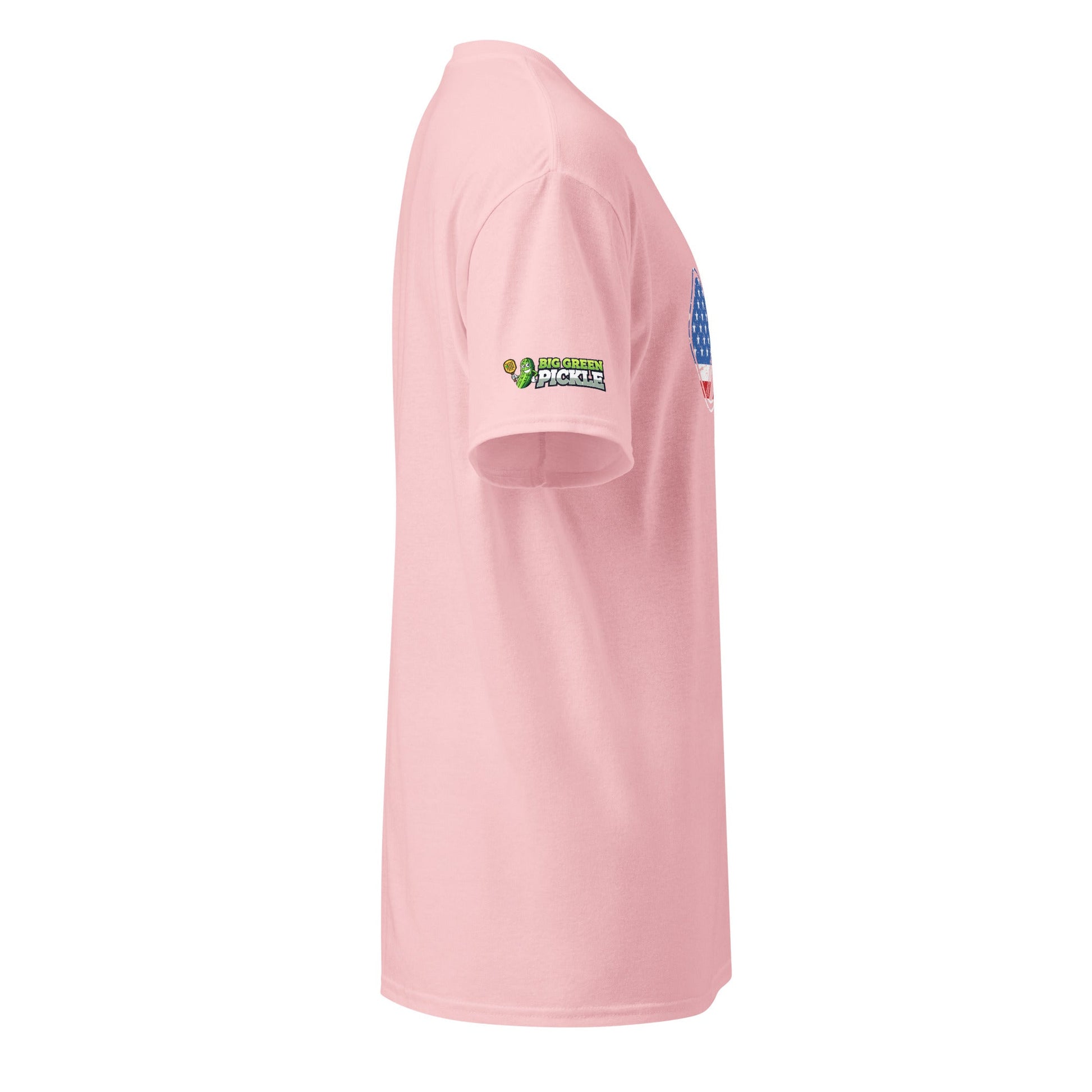 American Flag Pickleball on 50/50 DryBlend T-Shirt - Light Pink