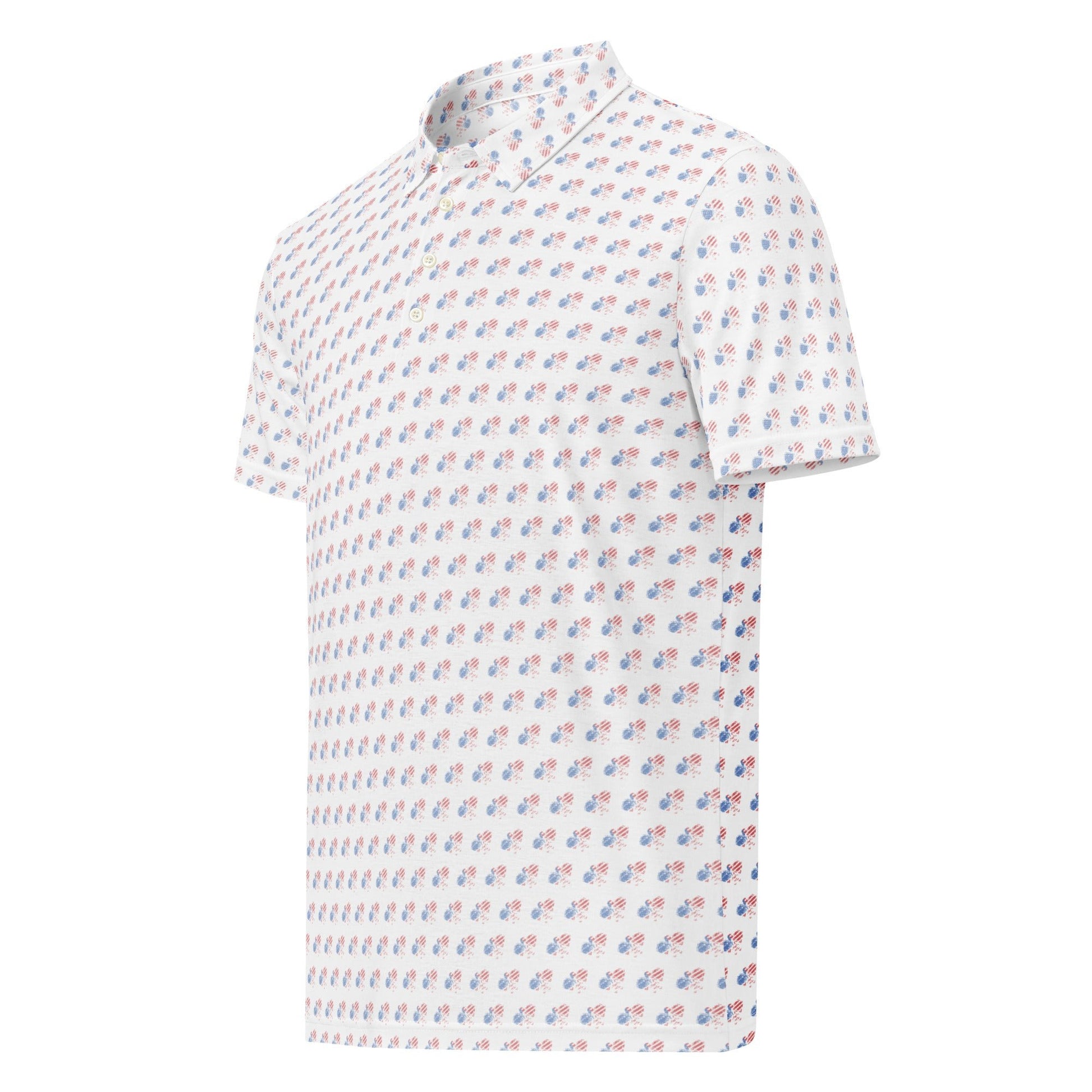American Flag Pickleball Polo Shirt (all over print design) - XS