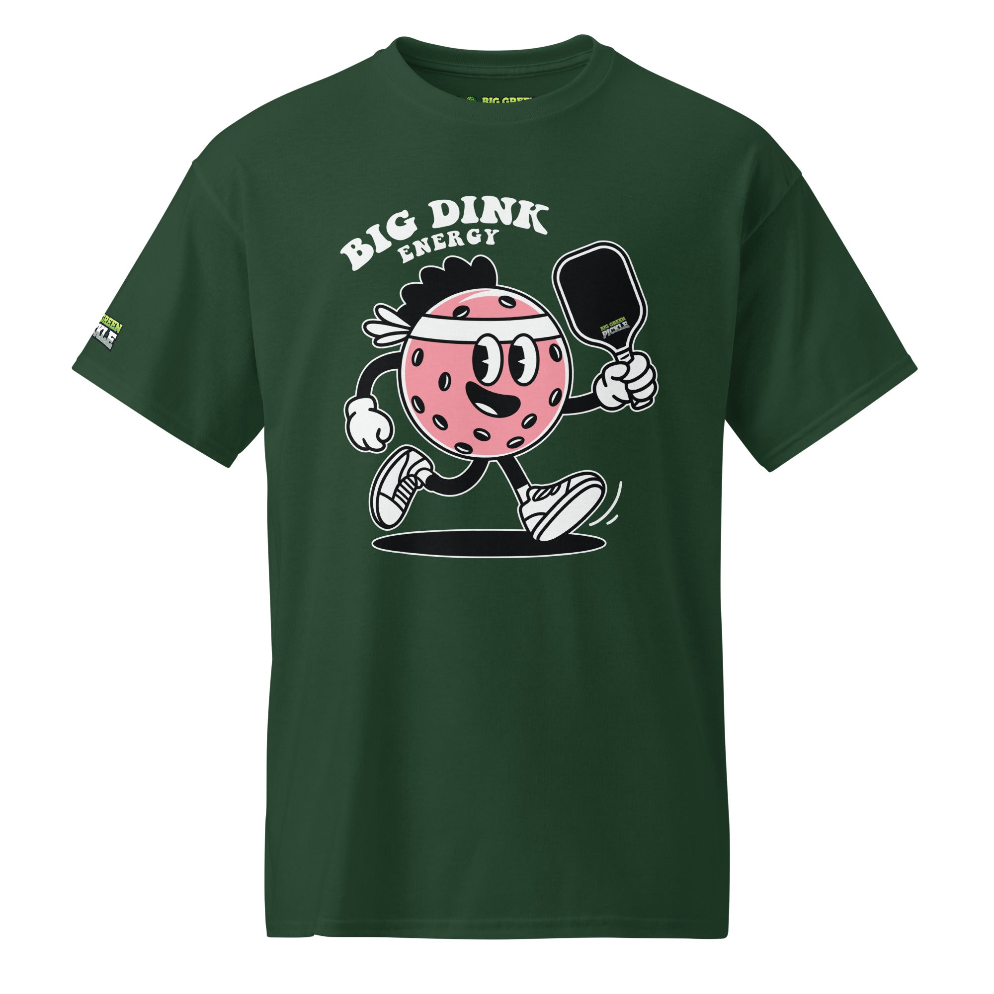 Big Dink Energy (Pink Pickleball) 50/50 DryBlend T-Shirt - Forest Green