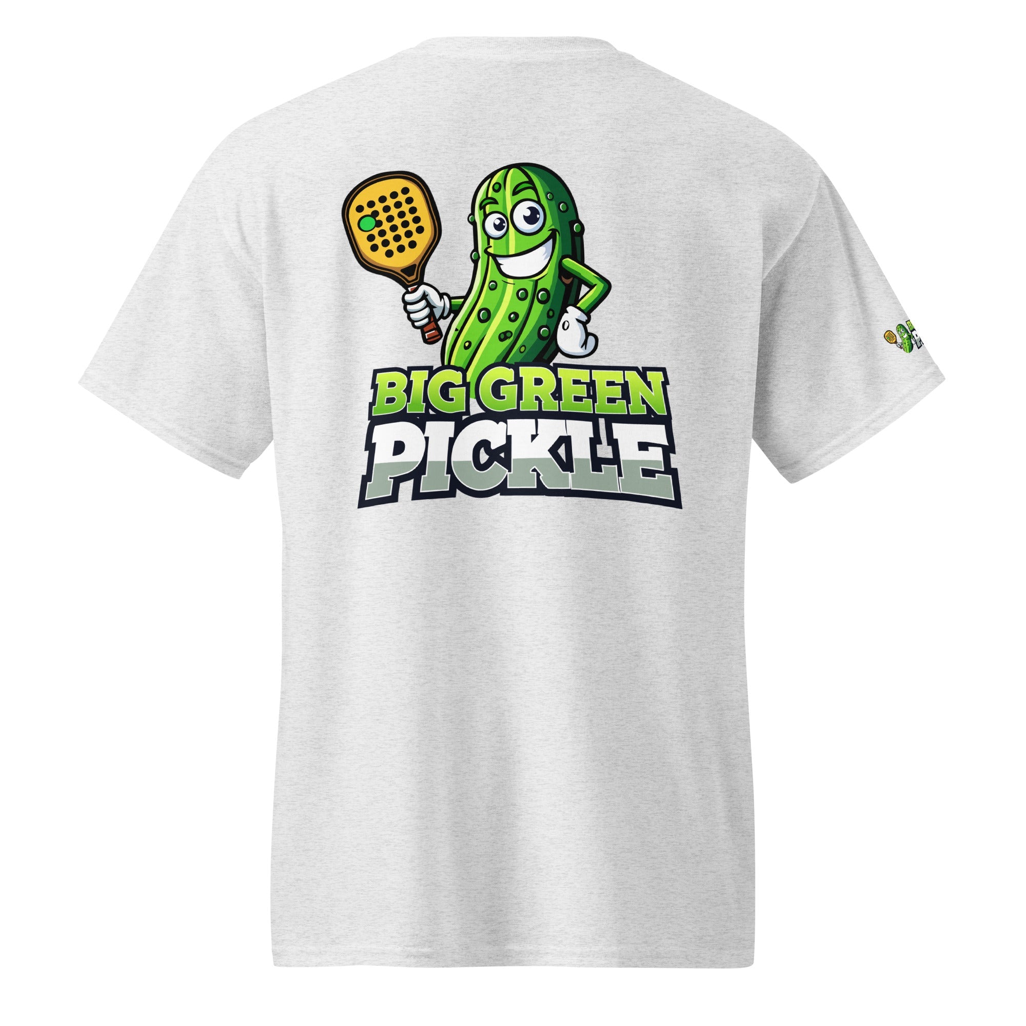 Big Green Pickle 50/50 Moisture Wicking DryBlend T-Shirt (front/back) - Ash