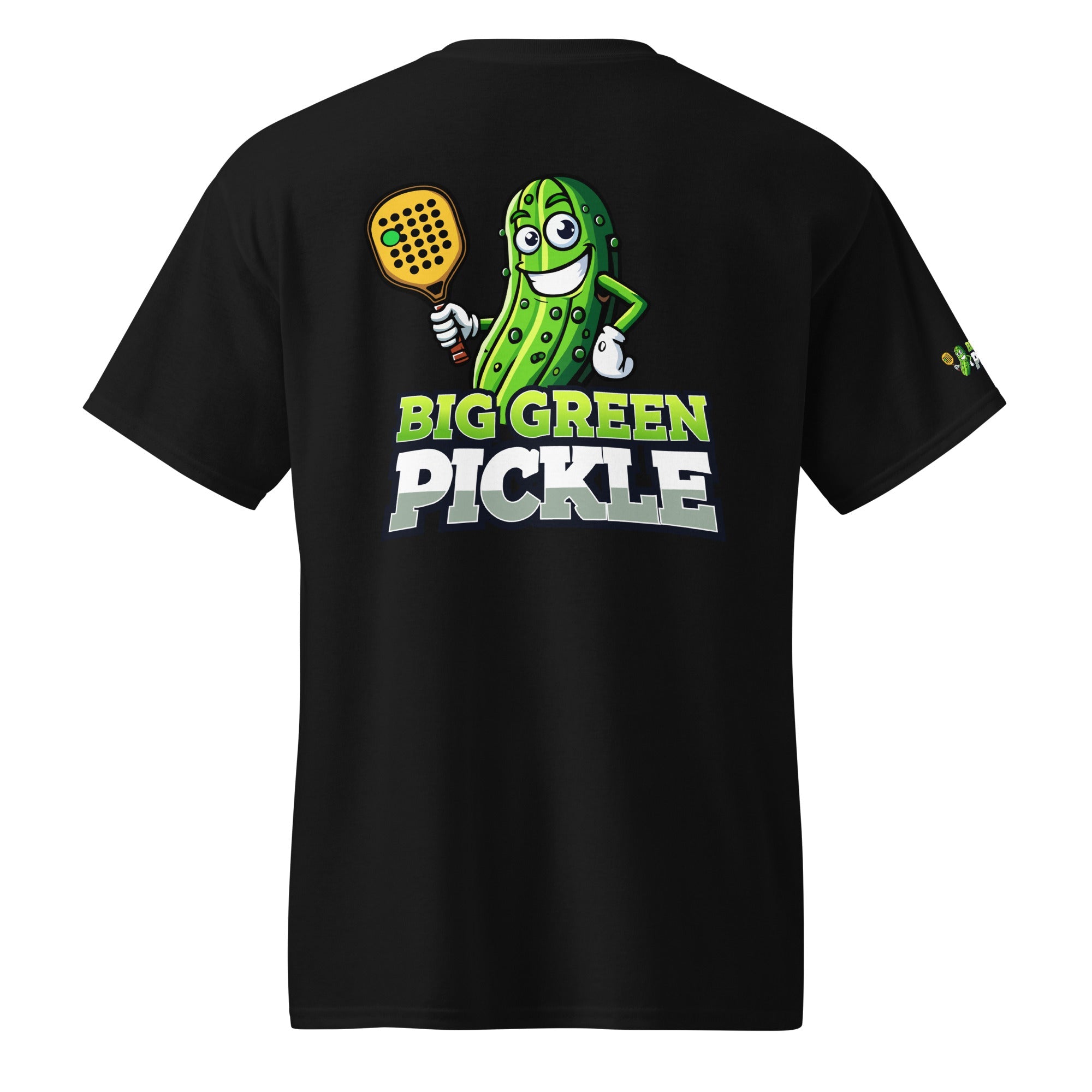 Big Green Pickle 50/50 Moisture Wicking DryBlend T-Shirt (front/back) - Black