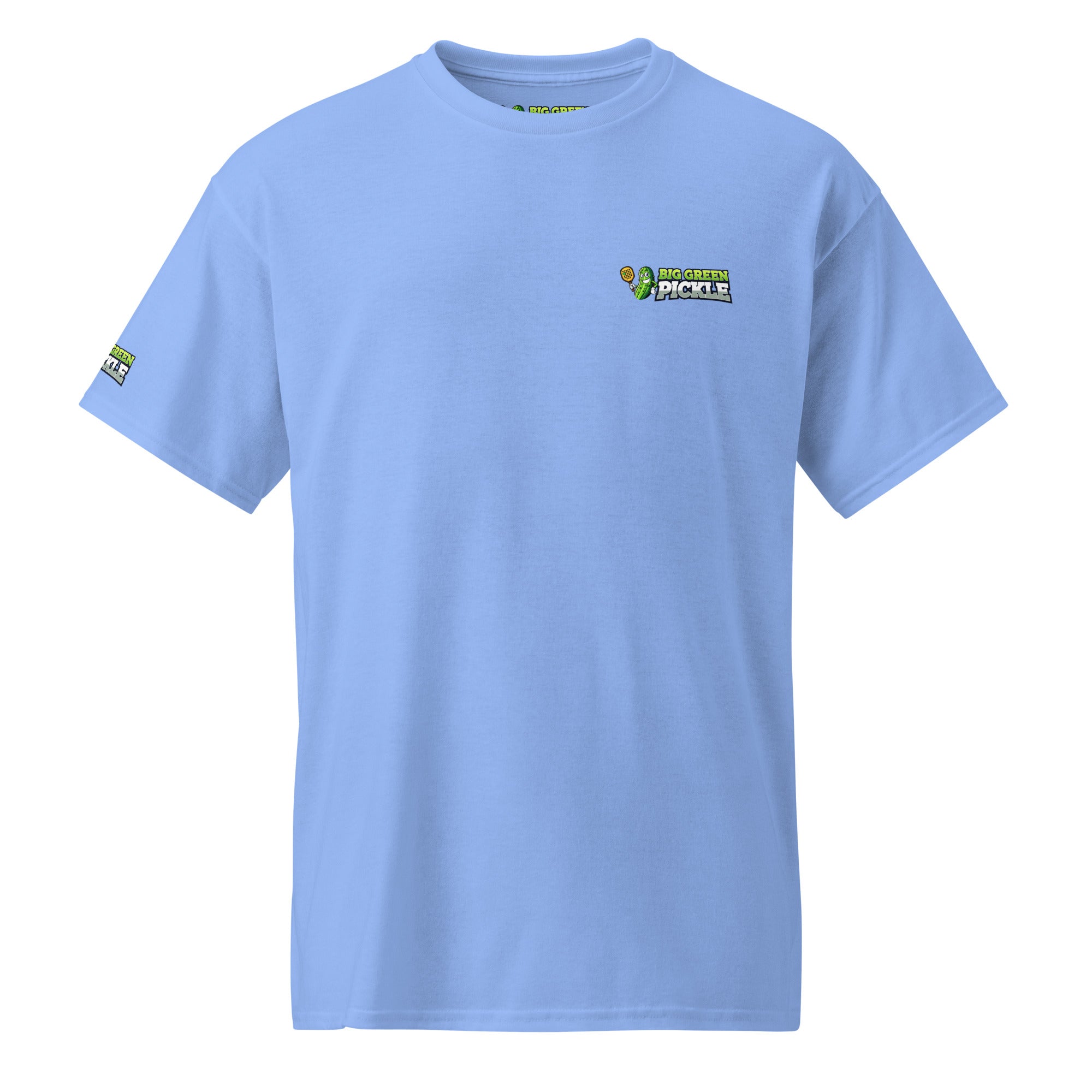 Big Green Pickle 50/50 Moisture Wicking DryBlend T-Shirt (front/back) - Carolina Blue