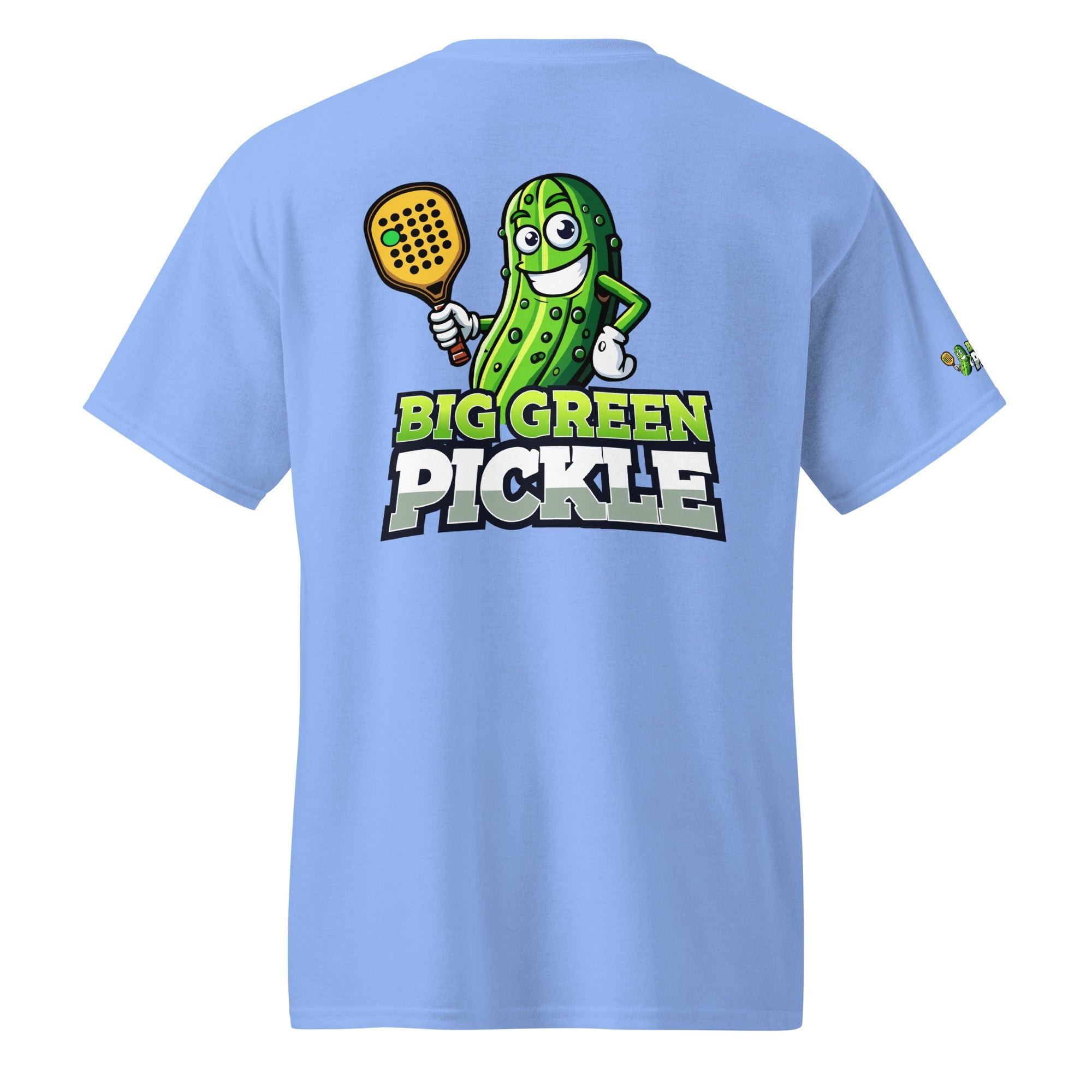 Big Green Pickle 50/50 Moisture Wicking DryBlend T-Shirt (front/back) - Carolina Blue