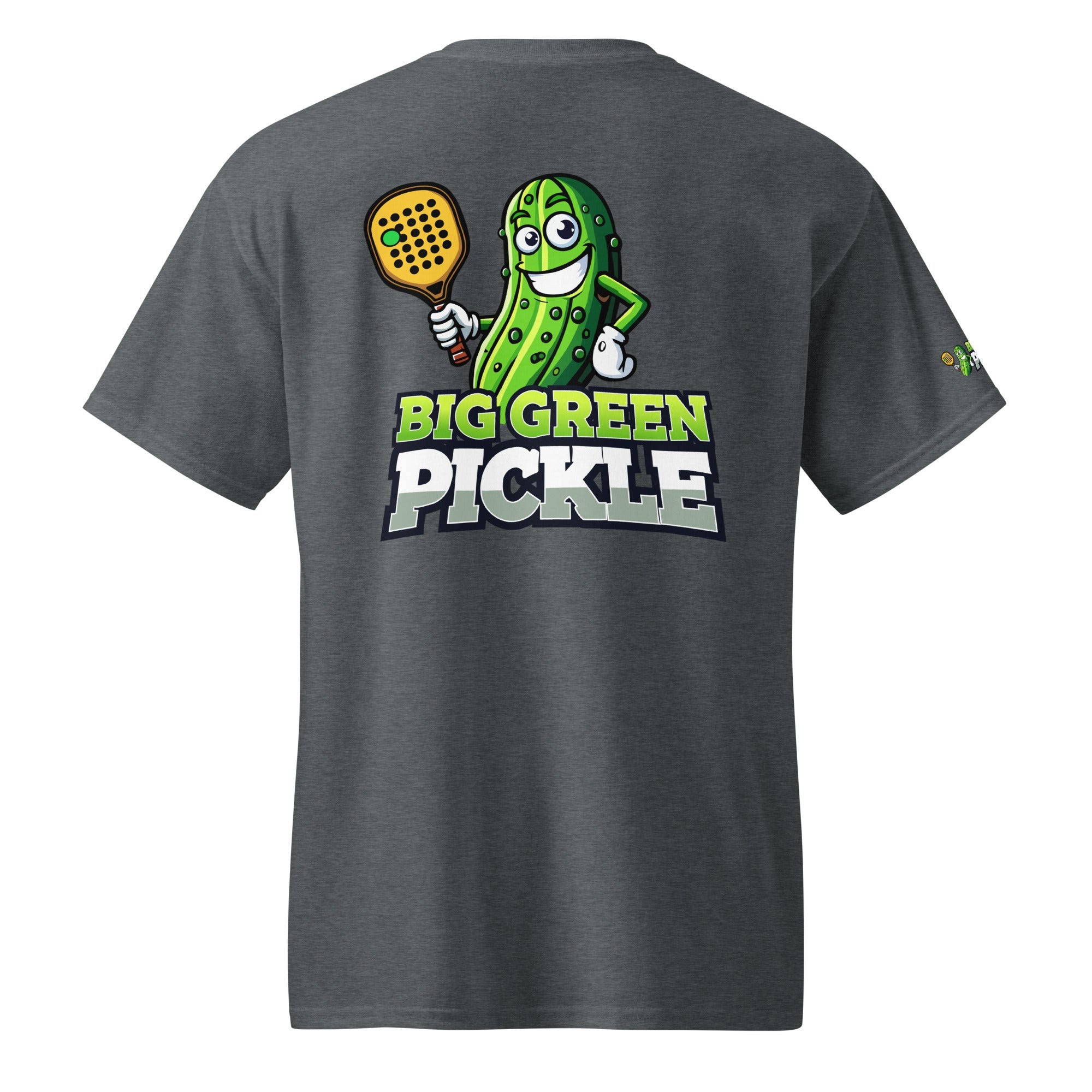 Big Green Pickle 50/50 Moisture Wicking DryBlend T-Shirt (front/back) - Dark Heather