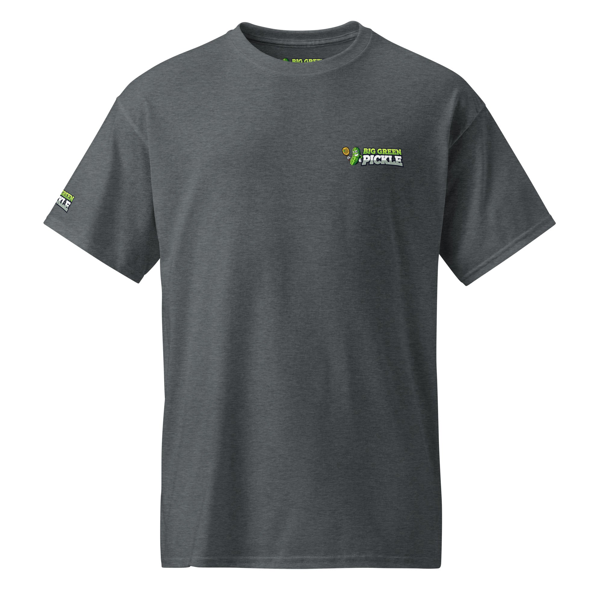 Big Green Pickle 50/50 Moisture Wicking DryBlend T-Shirt (front/back) - Dark Heather