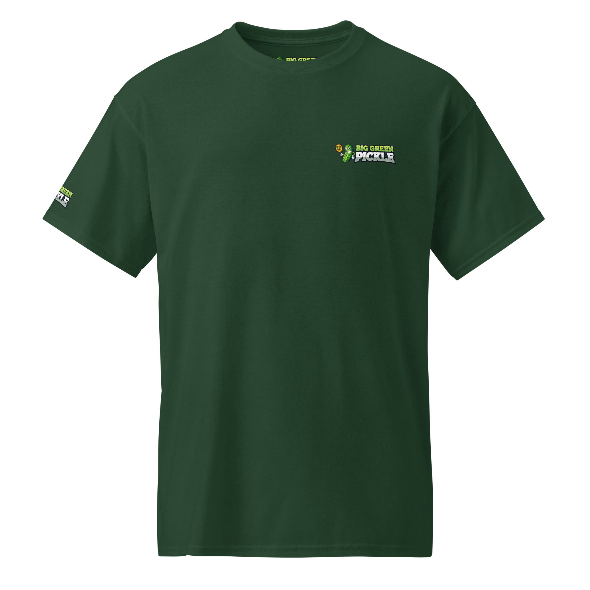 Big Green Pickle 50/50 Moisture Wicking DryBlend T-Shirt (front/back) - Forest Green