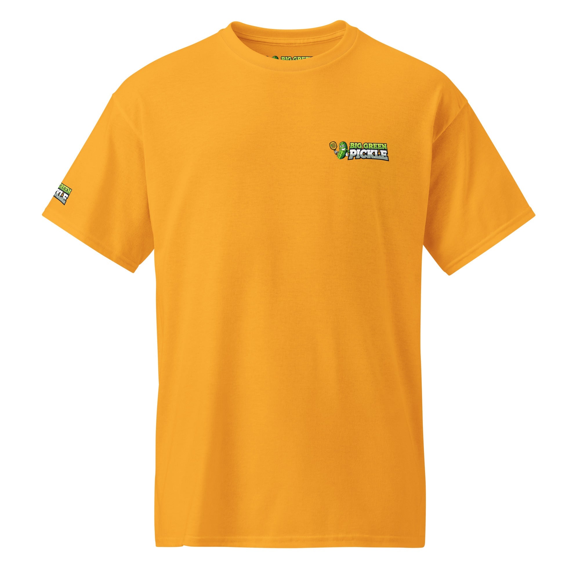 Big Green Pickle 50/50 Moisture Wicking DryBlend T-Shirt (front/back) - Gold