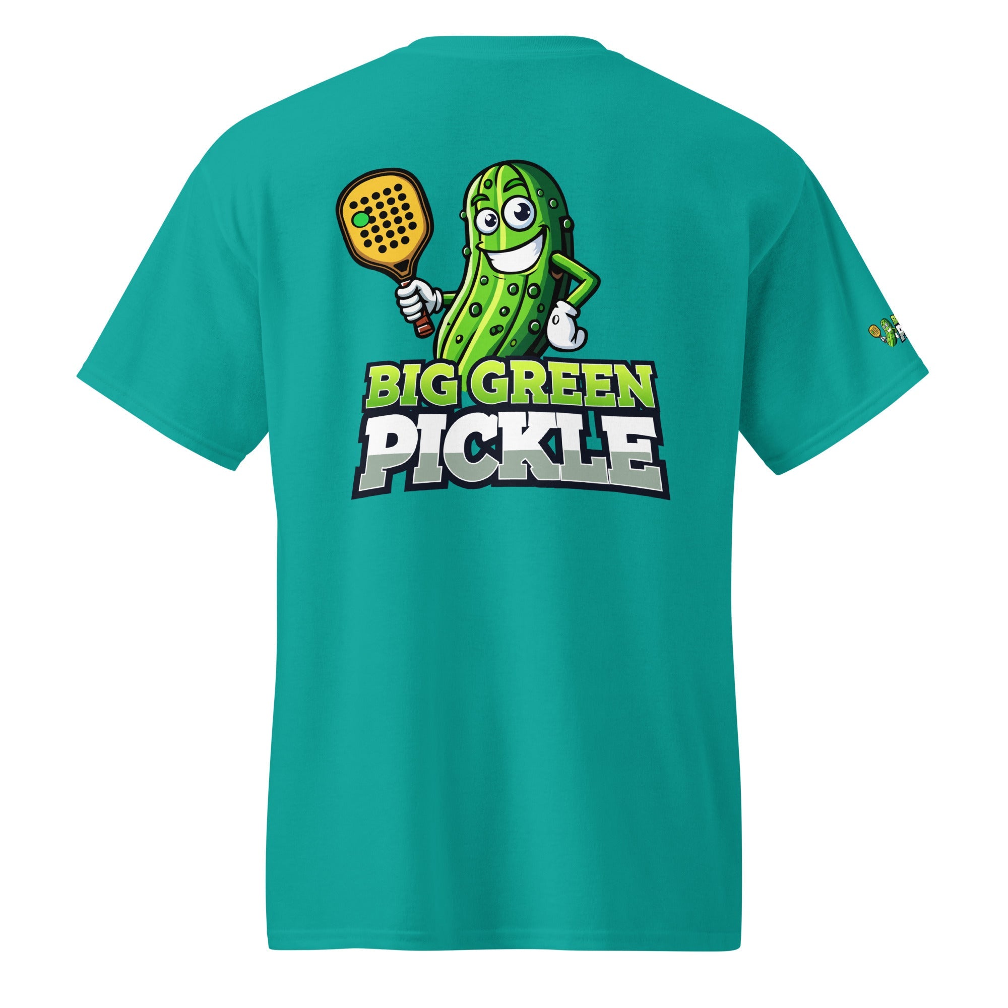 Big Green Pickle 50/50 Moisture Wicking DryBlend T-Shirt (front/back) - Jade Dome