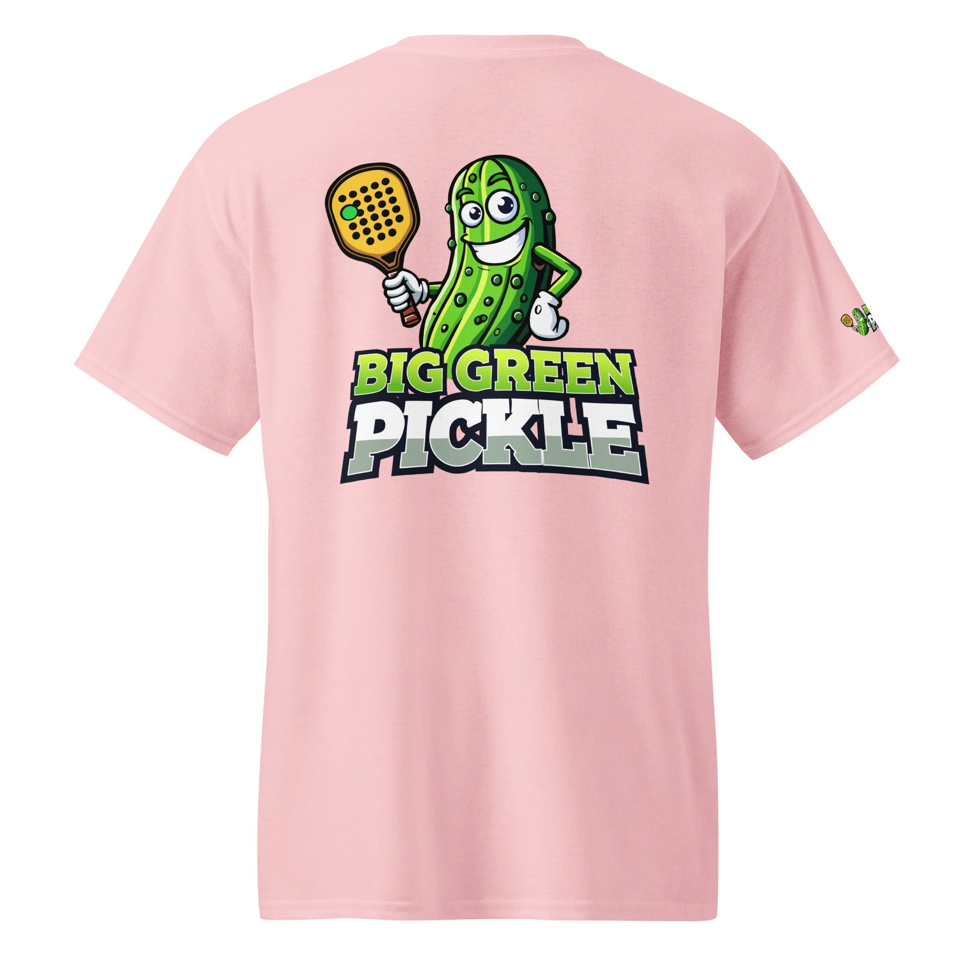 Big Green Pickle 50/50 Moisture Wicking DryBlend T-Shirt (front/back) - Light Pink