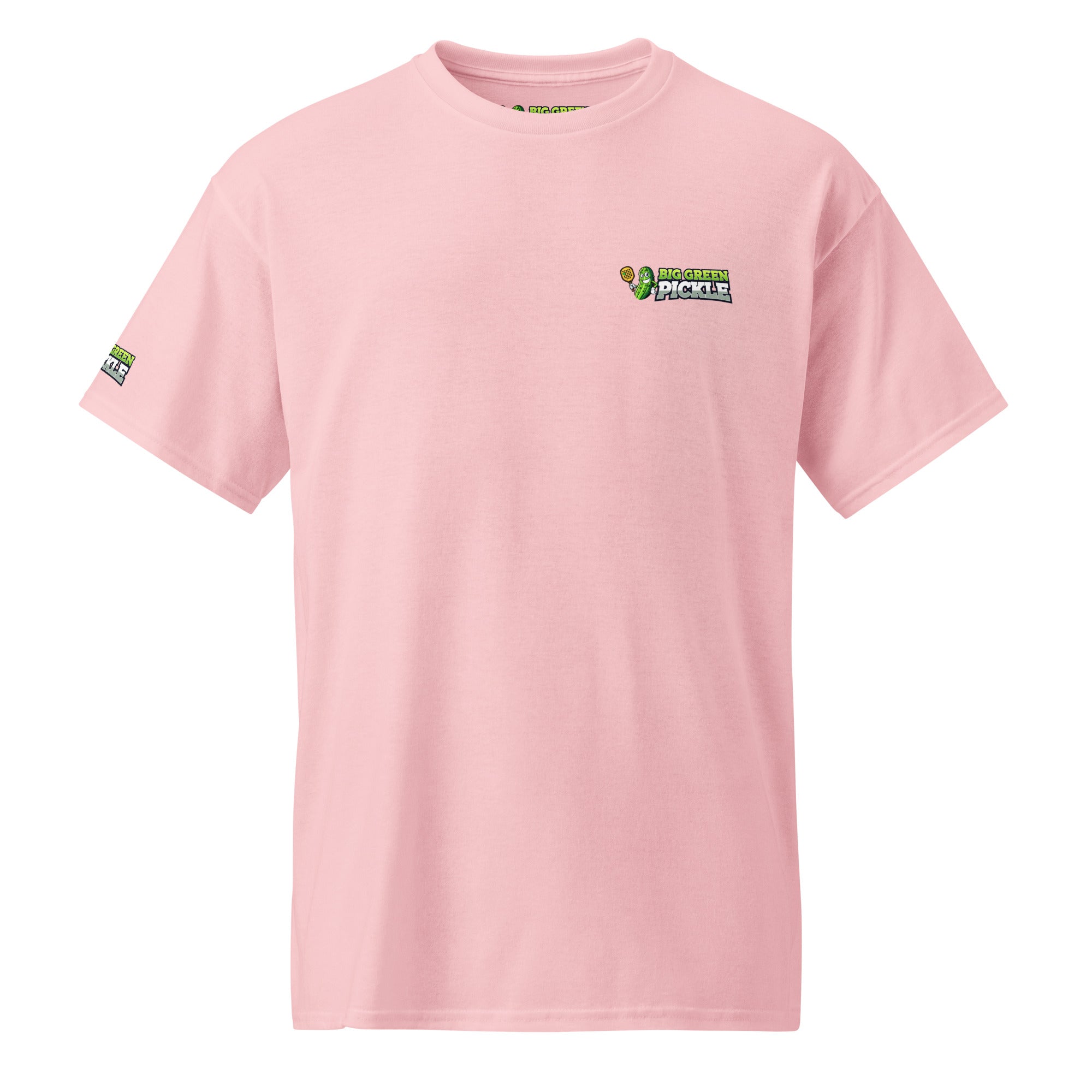 Big Green Pickle 50/50 Moisture Wicking DryBlend T-Shirt (front/back) - Light Pink