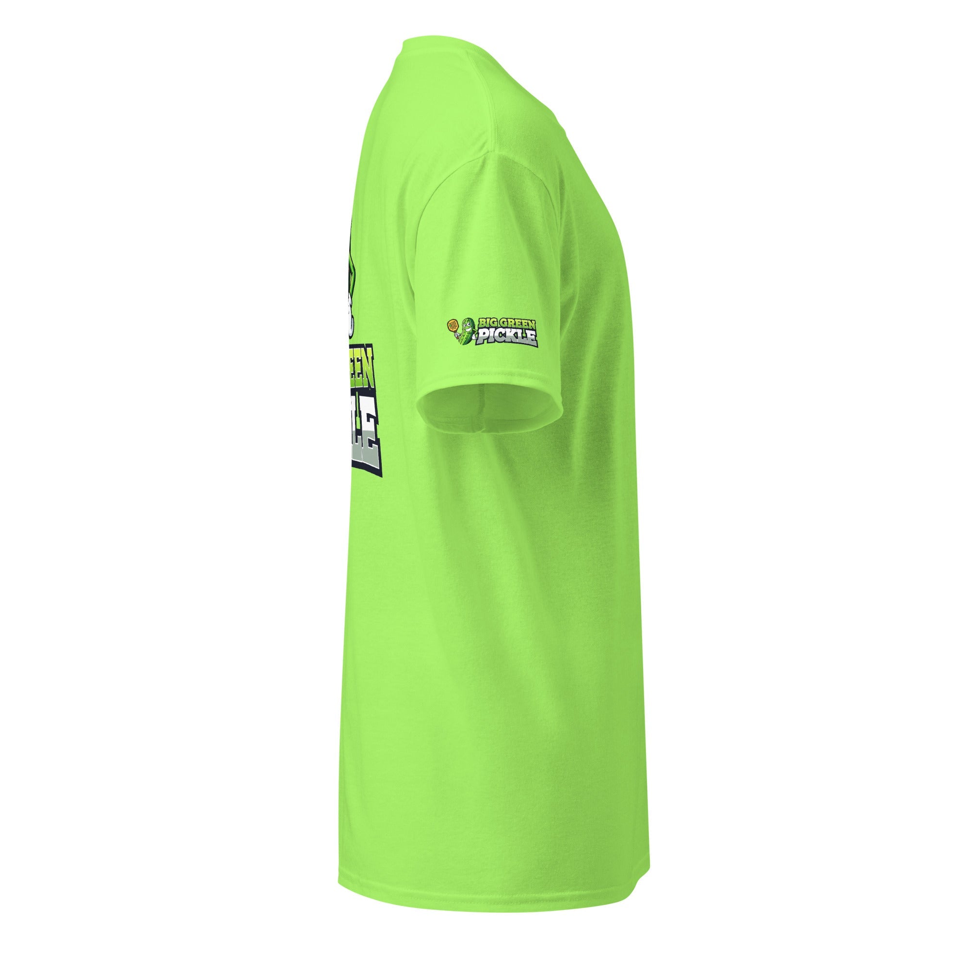 Big Green Pickle 50/50 Moisture Wicking DryBlend T-Shirt (front/back) - Lime