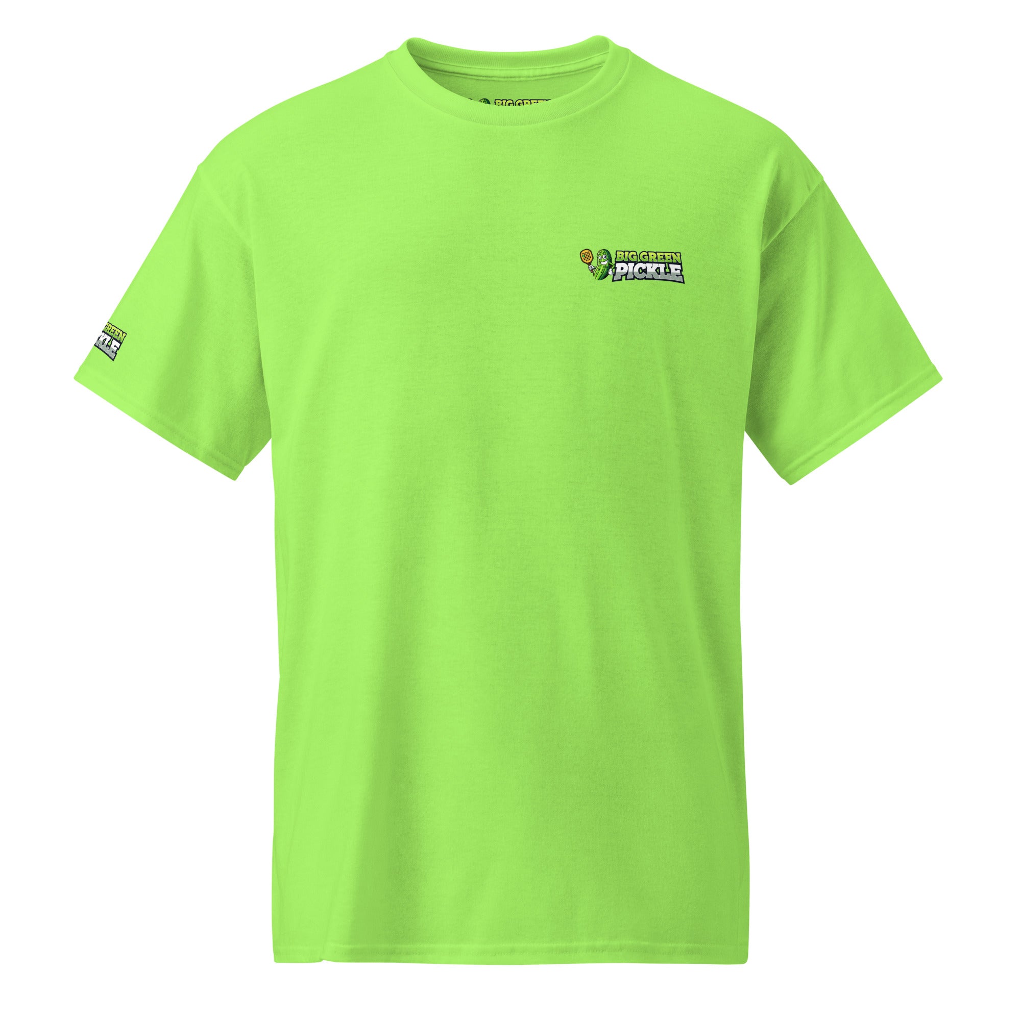 Big Green Pickle 50/50 Moisture Wicking DryBlend T-Shirt (front/back) - Lime