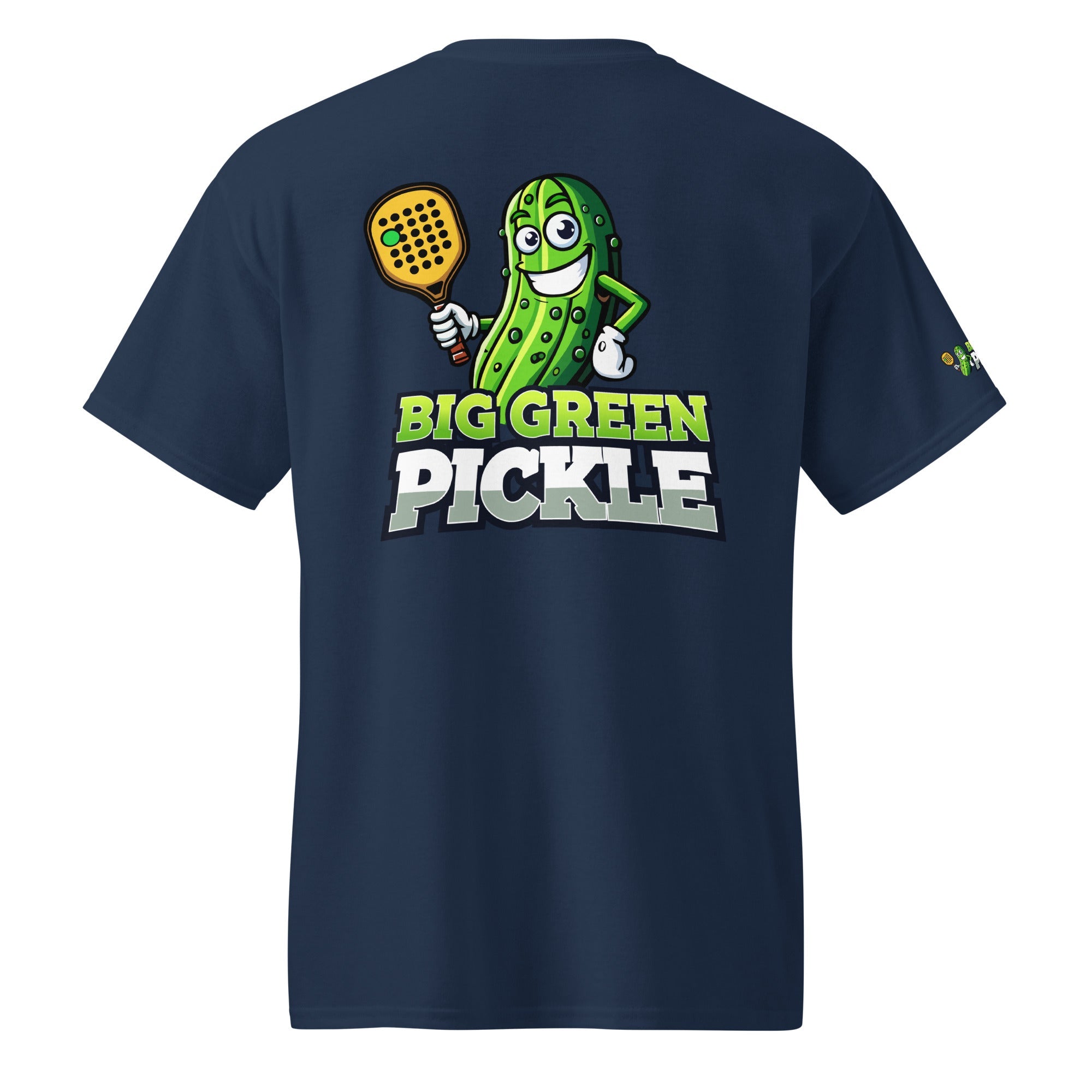 Big Green Pickle 50/50 Moisture Wicking DryBlend T-Shirt (front/back) - Navy