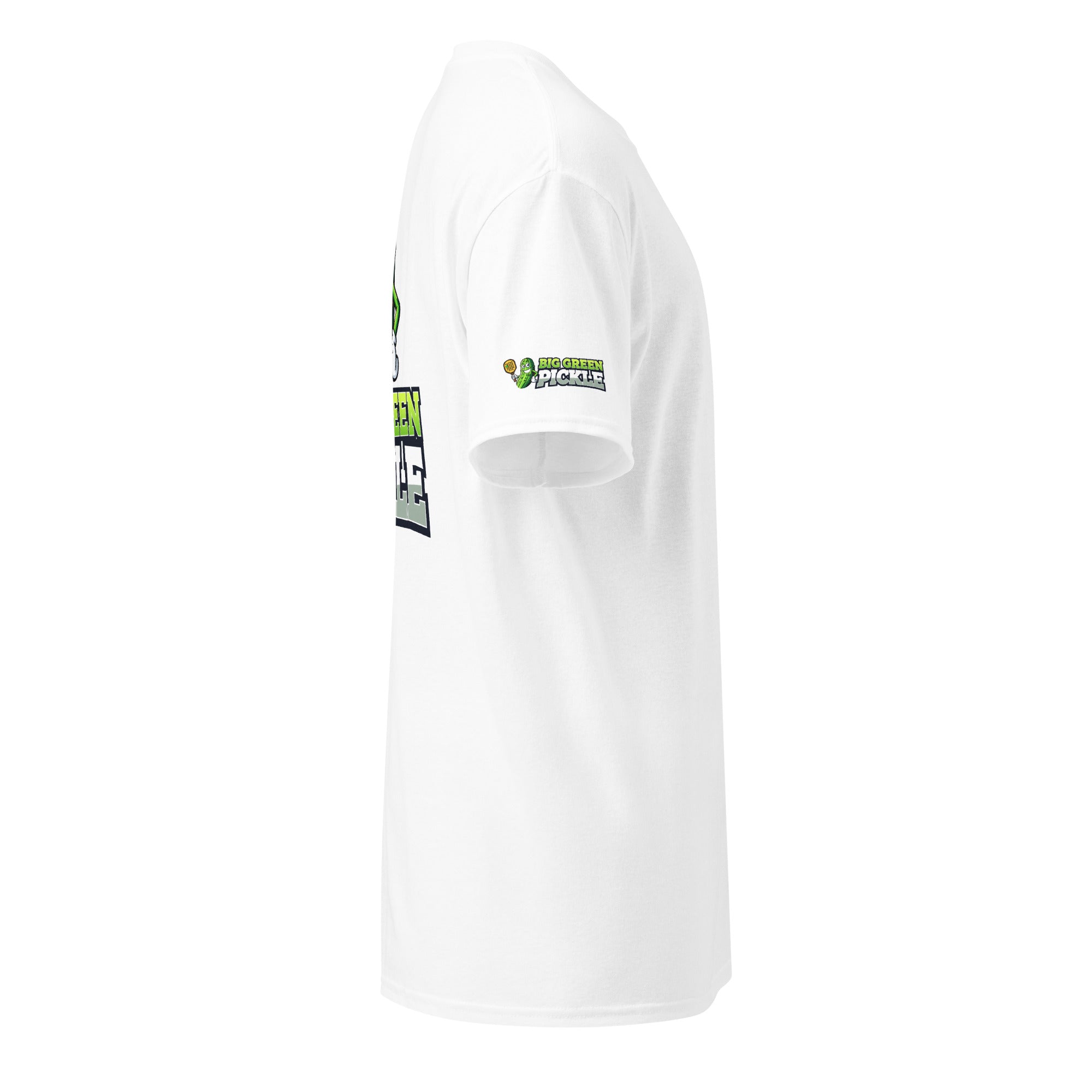 Big Green Pickle 50/50 Moisture Wicking DryBlend T-Shirt (front/back) - White