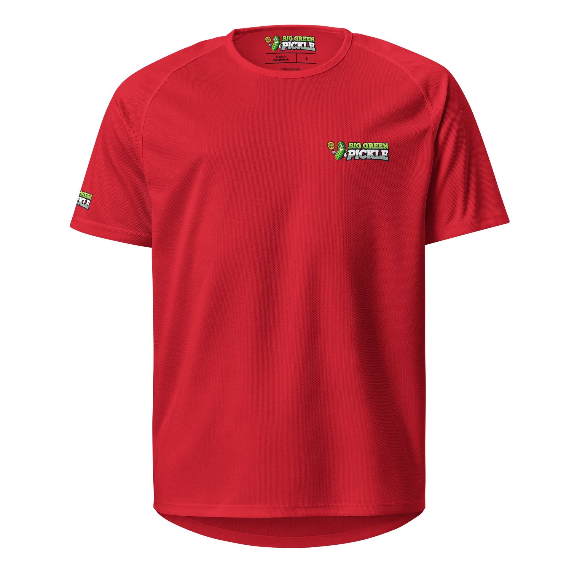Big Green Pickle Moisture Wicking Polyester Mesh T-Shirt (front/back) - French Navy