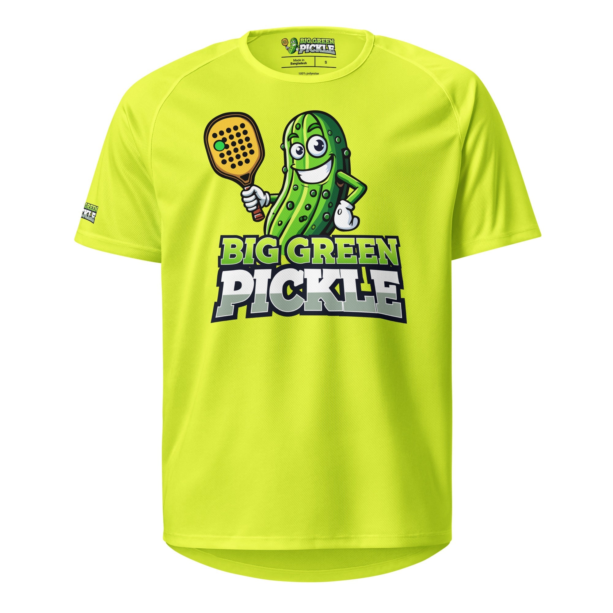 Big Green Pickle Moisture Wicking T-Shirt - Neon Yellow