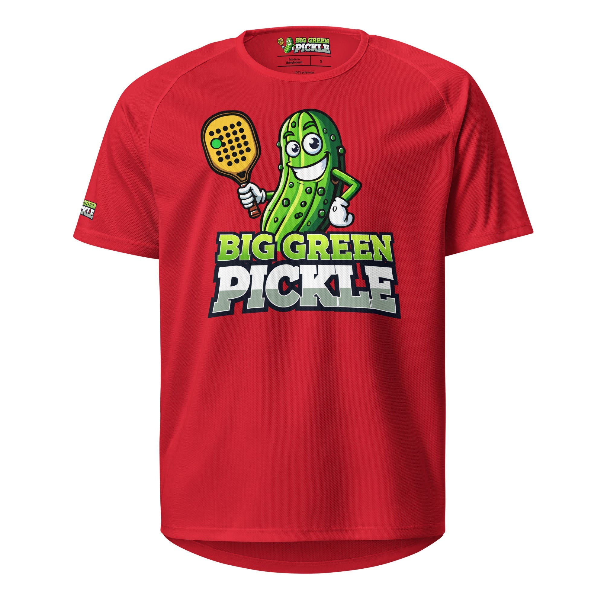 Big Green Pickle Moisture Wicking T-Shirt - Red