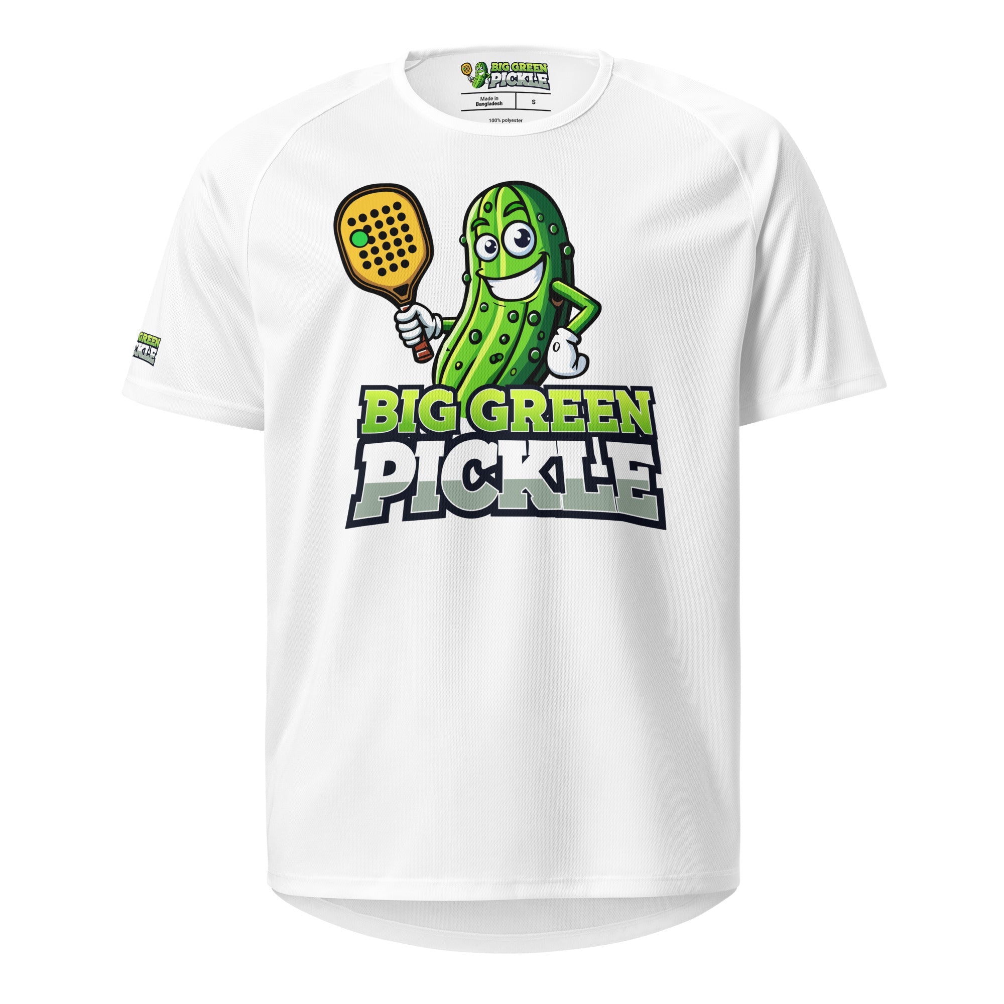 Big Green Pickle Moisture Wicking T-Shirt - White