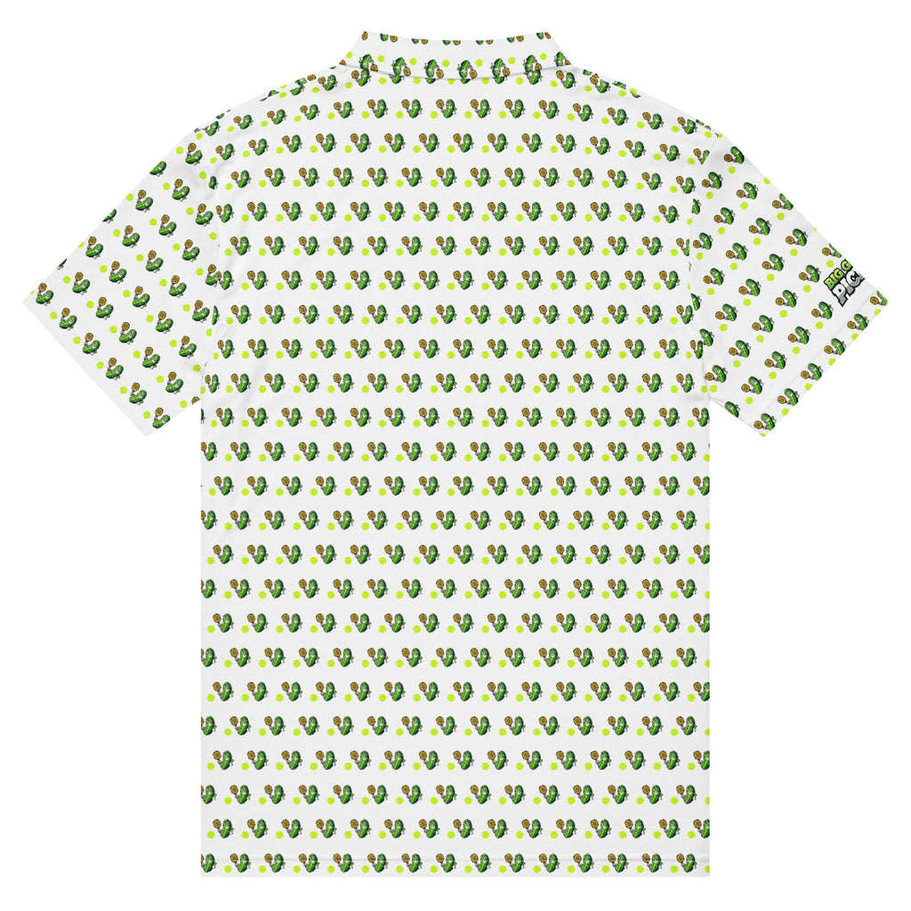 Big Green Pickle Pickleball Polo Shirt – Moisture - Wicking All - Over Print - XS