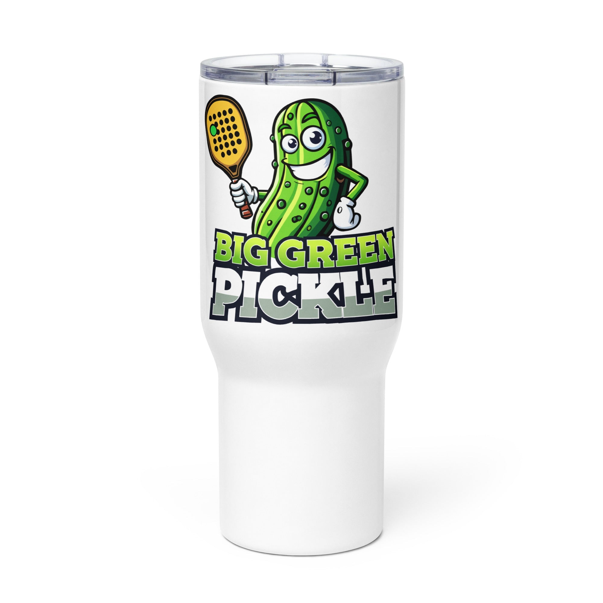 Big Green Pickle Travel mug with handle - 25 oz