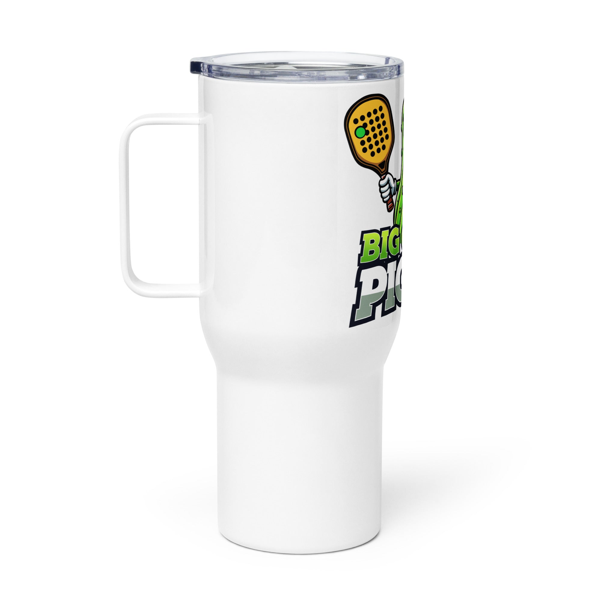 Big Green Pickle Travel mug with handle - 25 oz