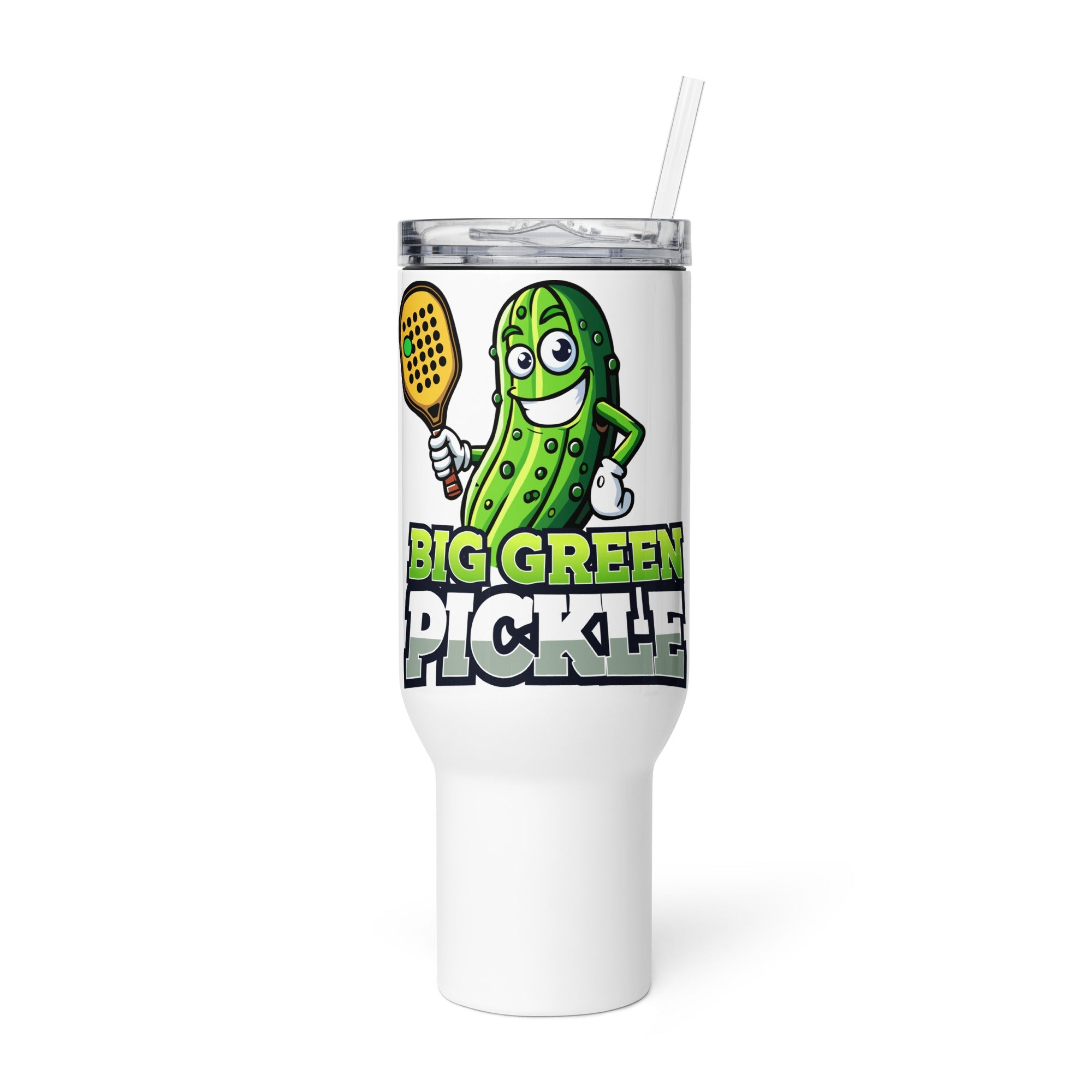 Big Green Pickle Travel mug with handle - 40 oz