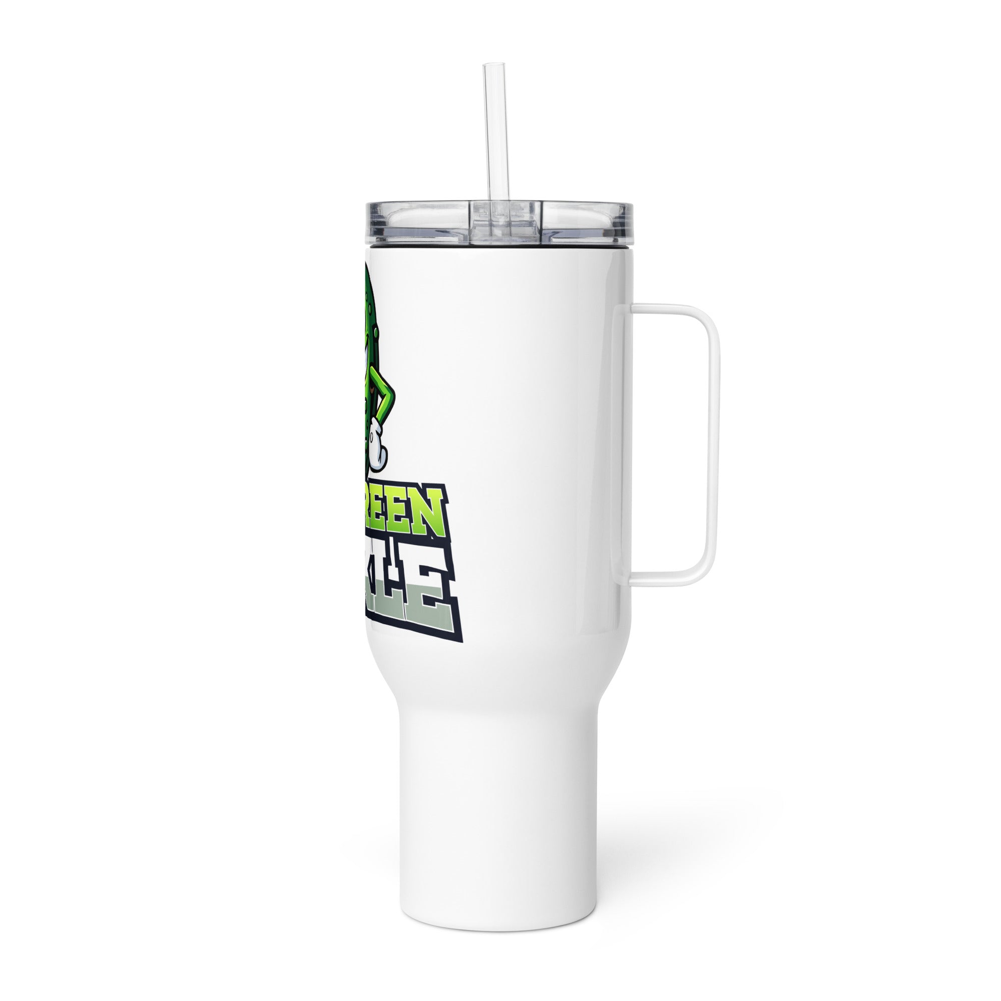 Big Green Pickle Travel mug with handle - 40 oz