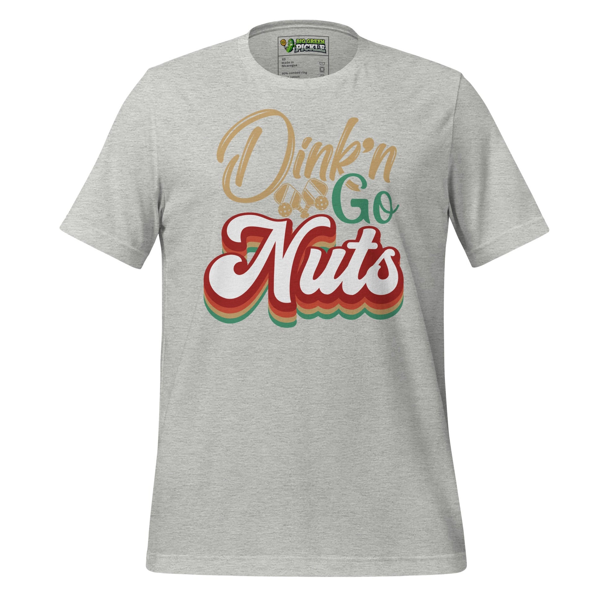 Dink'n Go Nuts Pickleball Graphic Tee - Athletic Heather