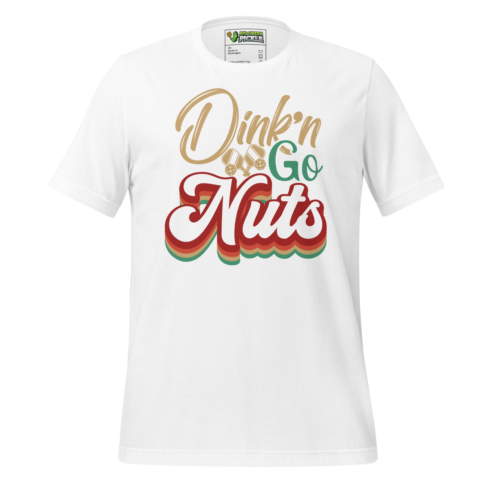 Dink'n Go Nuts Pickleball Graphic Tee - White
