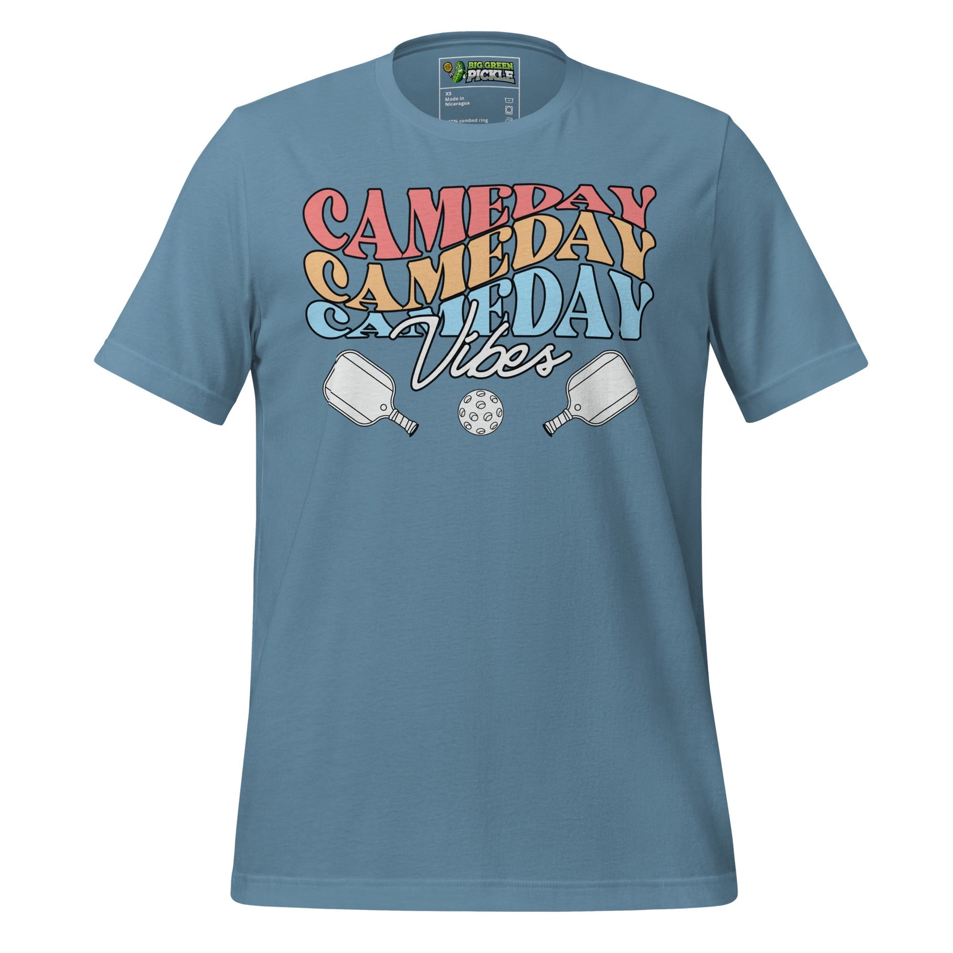 Gameday Vibes Pickleball T-Shirt - Steel Blue