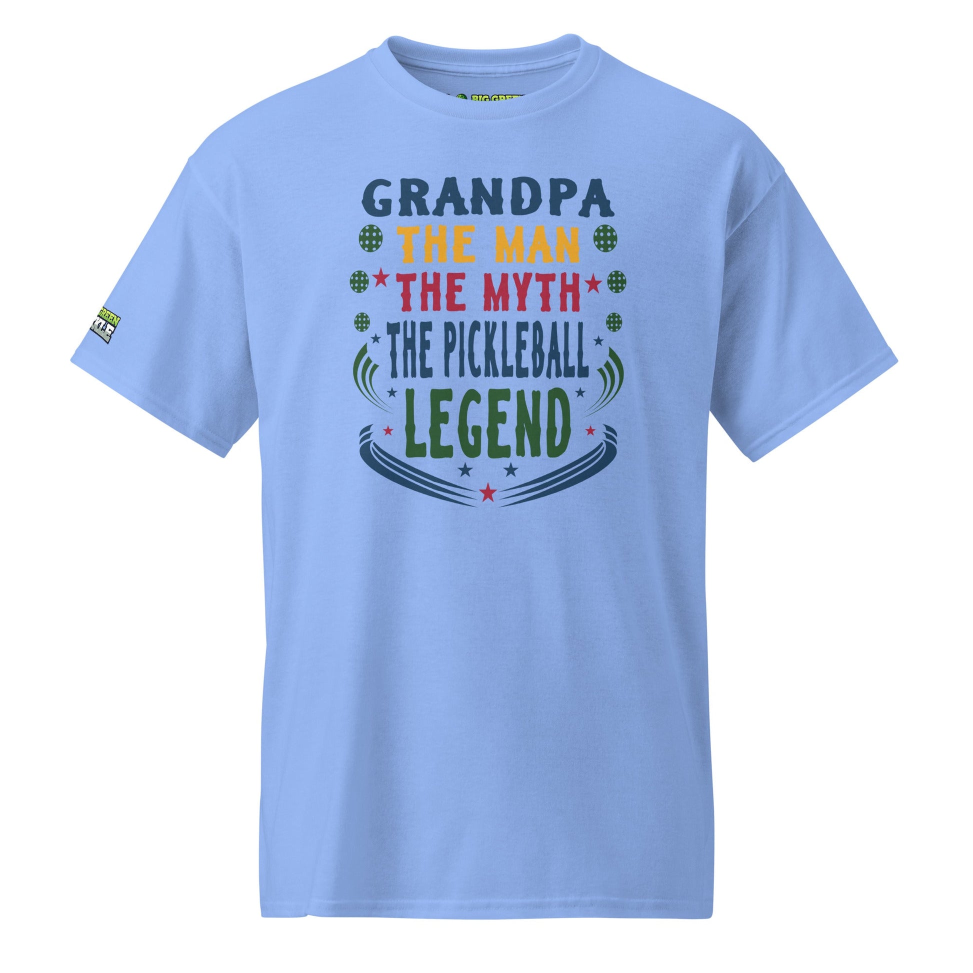 Grandpa The Man The Myth The Pickleball Legend 50/50 Blend T-Shirt - Carolina Blue