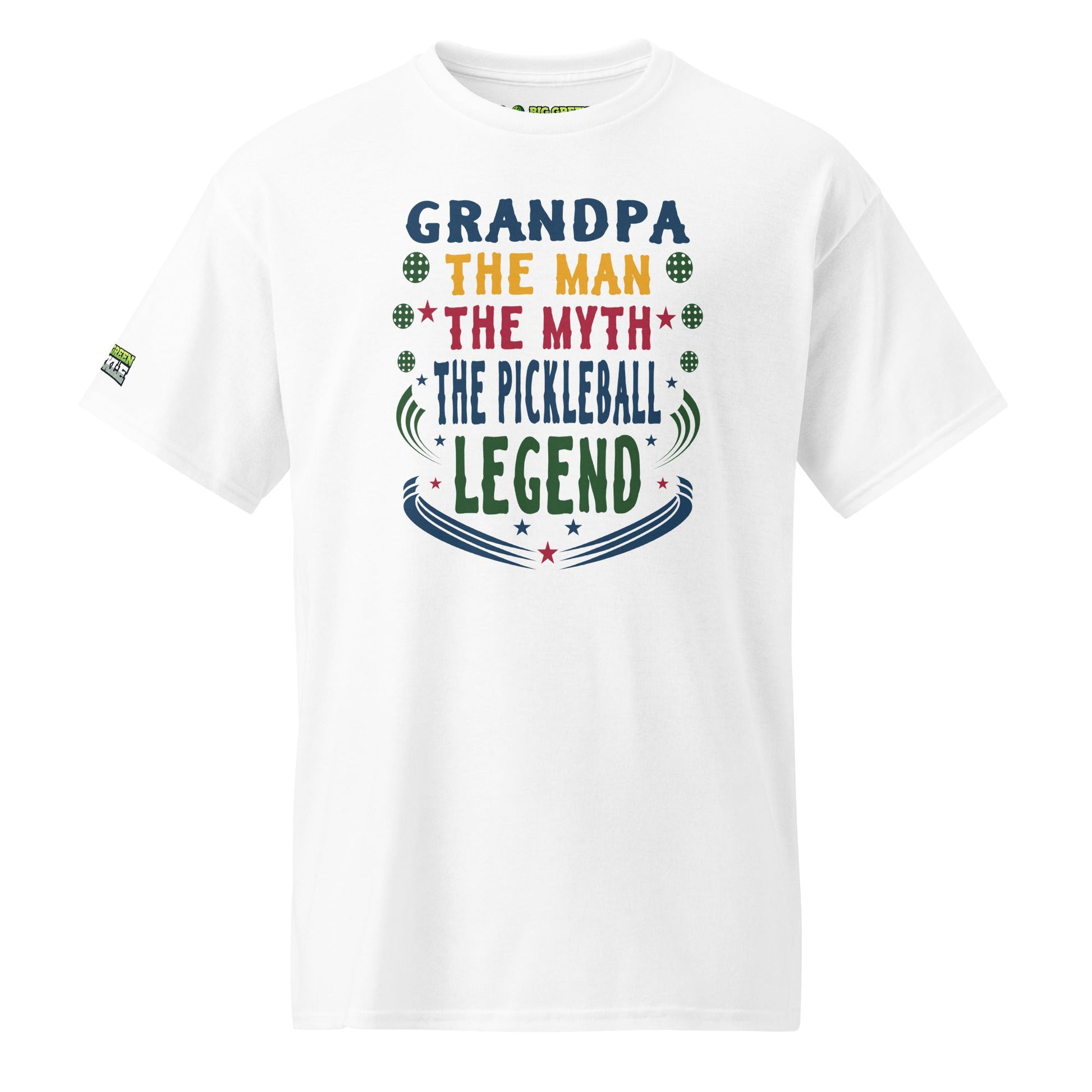 Grandpa The Man The Myth The Pickleball Legend 50/50 Blend T-Shirt - White