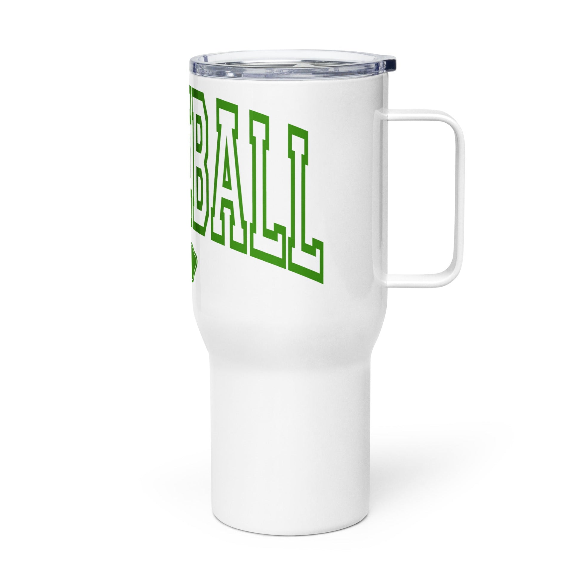 Green Arched Letters "PICKLEBALL" Tumbler with handle - 25 oz