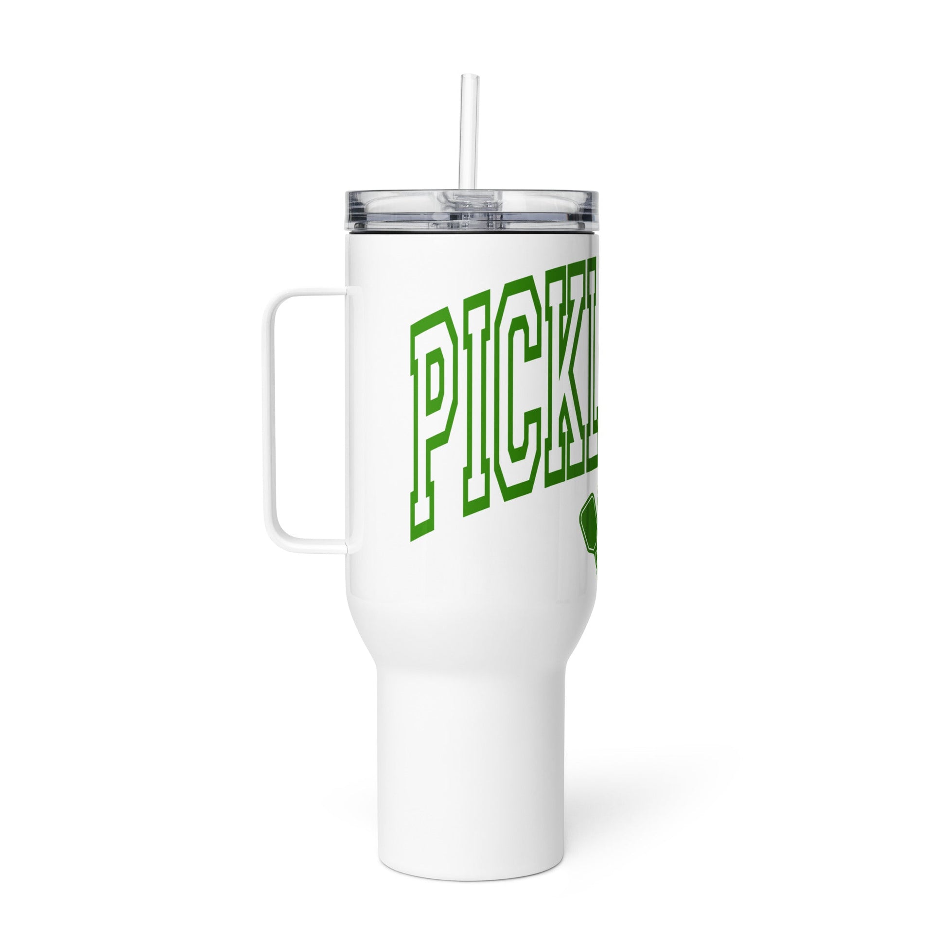 Green Arched Letters "PICKLEBALL" Tumbler with handle - 40 oz