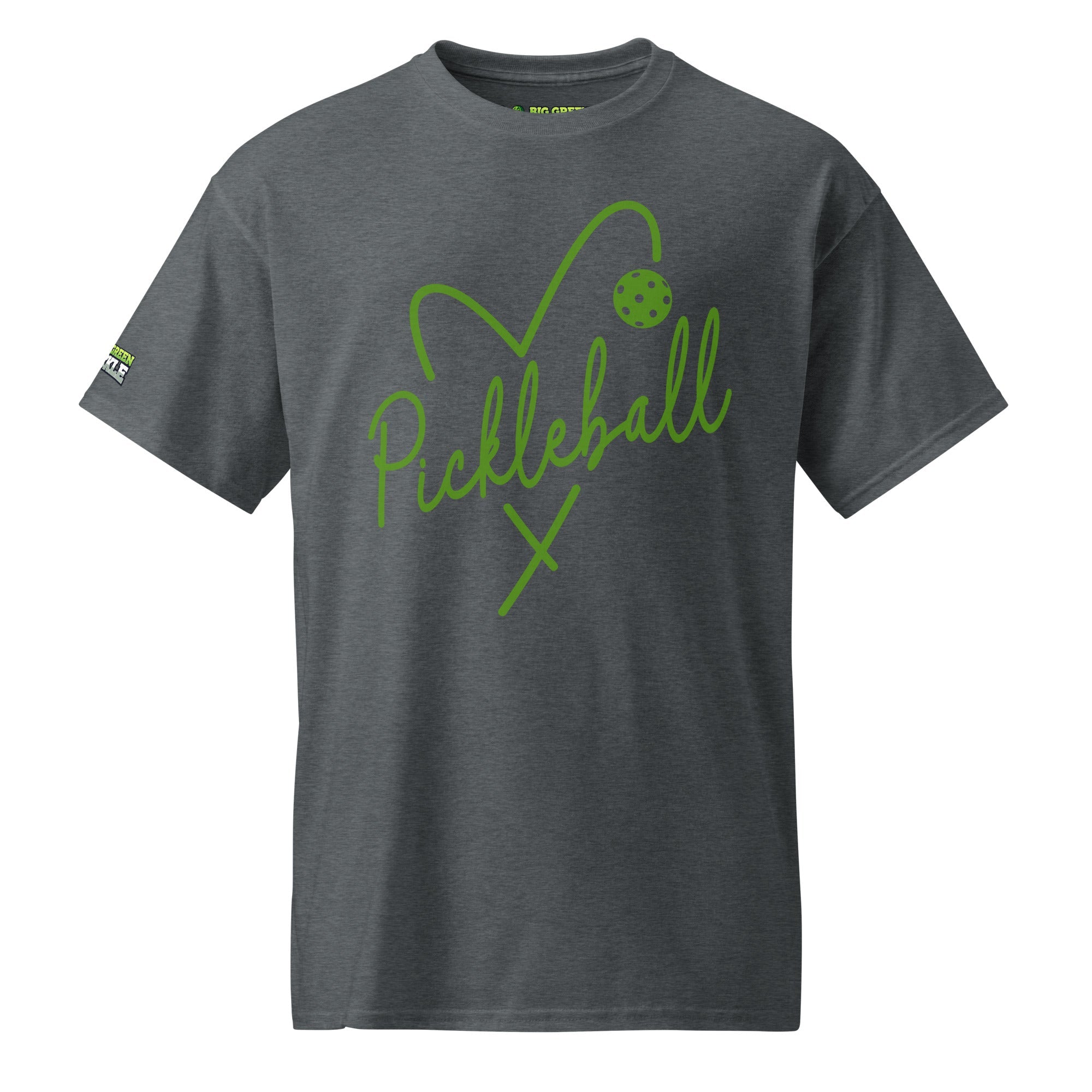 Green Heart Pickleball DryBlend T-Shirt - Dark Heather