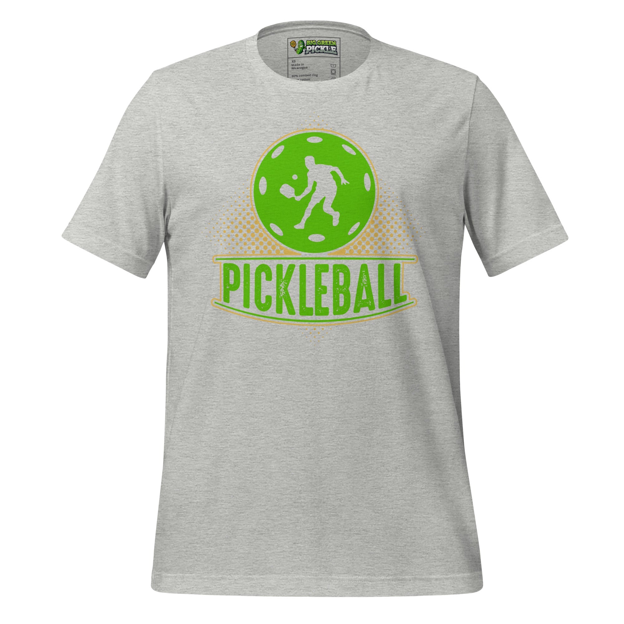 Green Pickleball Graphic Tee – Sporty & Fun - Athletic Heather