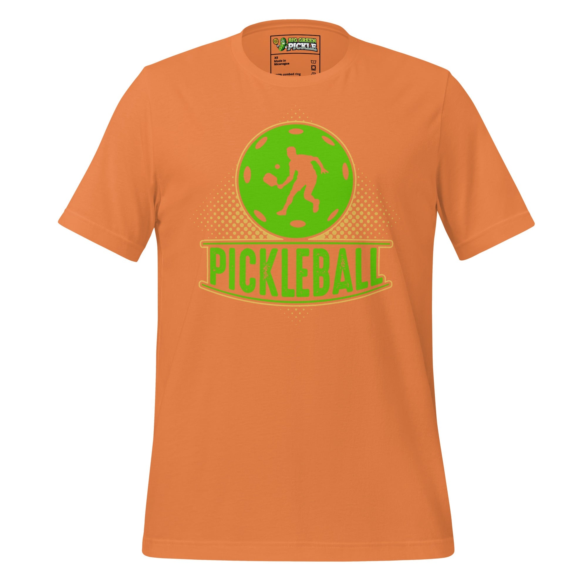 Green Pickleball Graphic Tee – Sporty & Fun - Burnt Orange