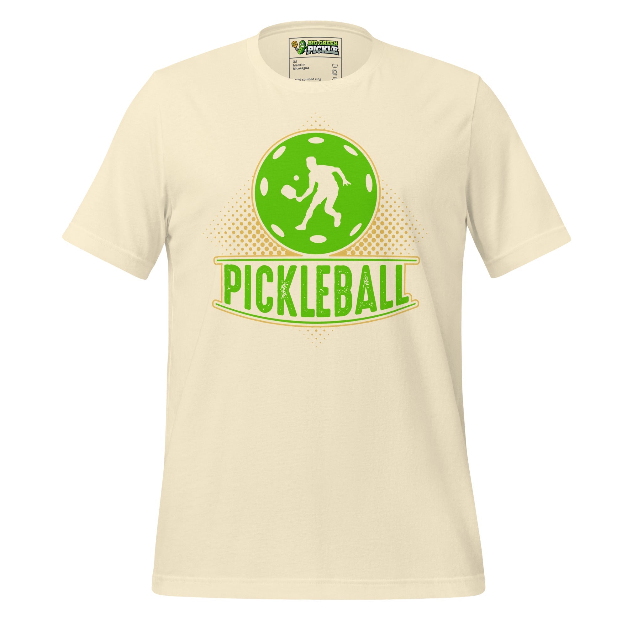 Green Pickleball Graphic Tee – Sporty & Fun - Natural