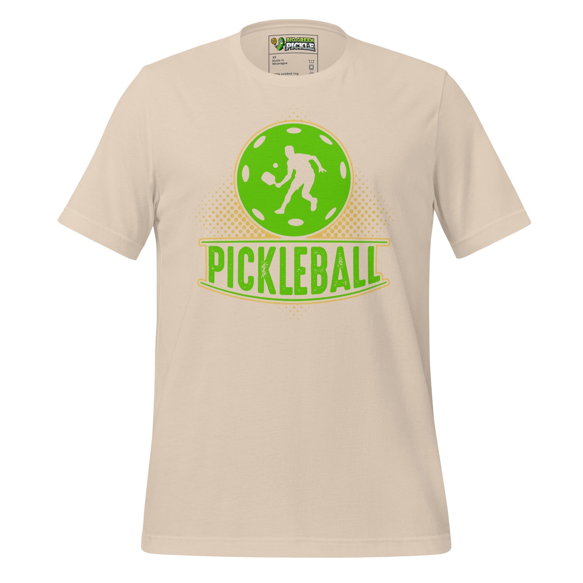 Green Pickleball Graphic Tee – Sporty & Fun - Soft Cream