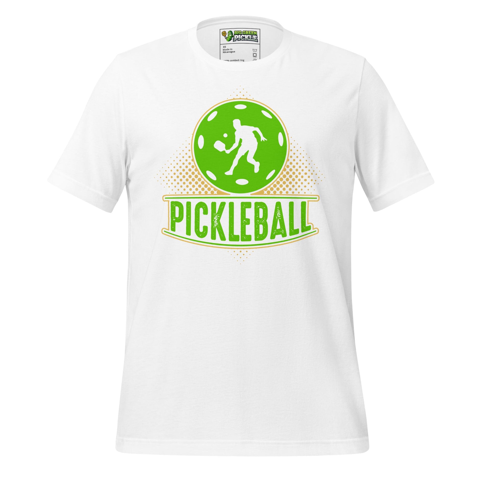 Green Pickleball Graphic Tee – Sporty & Fun - White