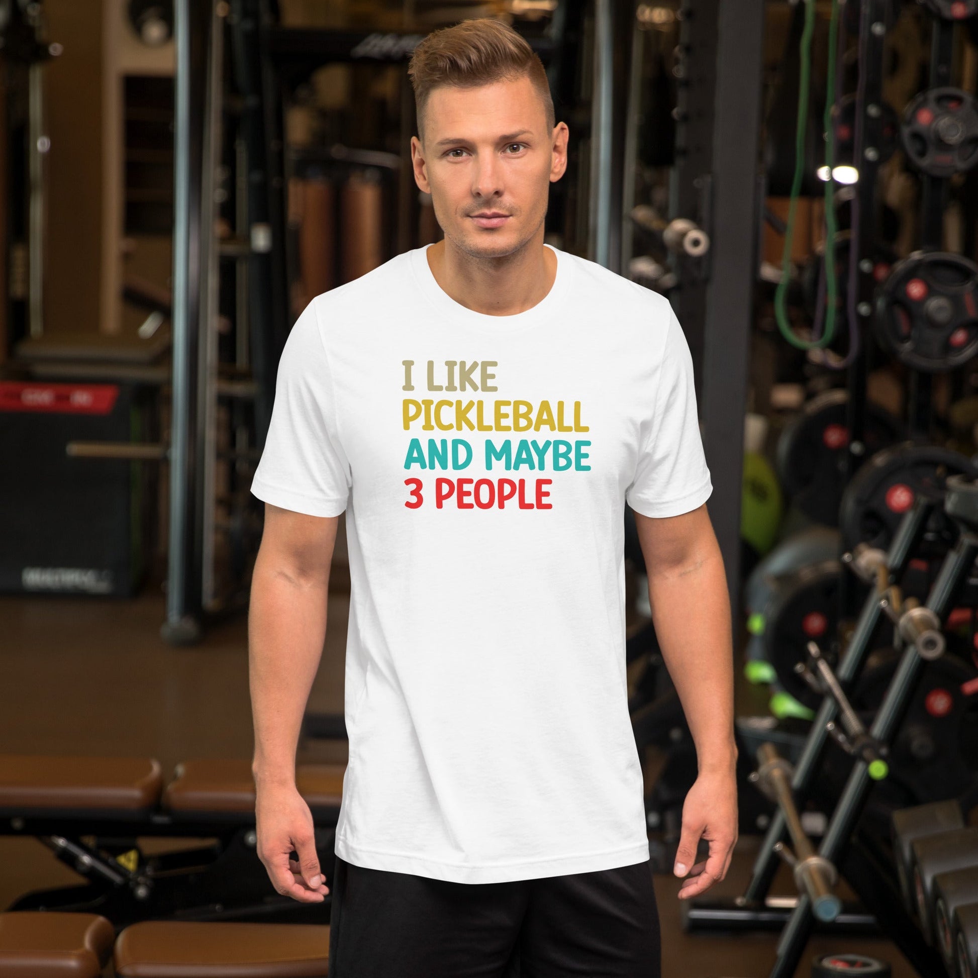 I Like Pickleball and Maybe 3 People Funny T-Shirt - Black