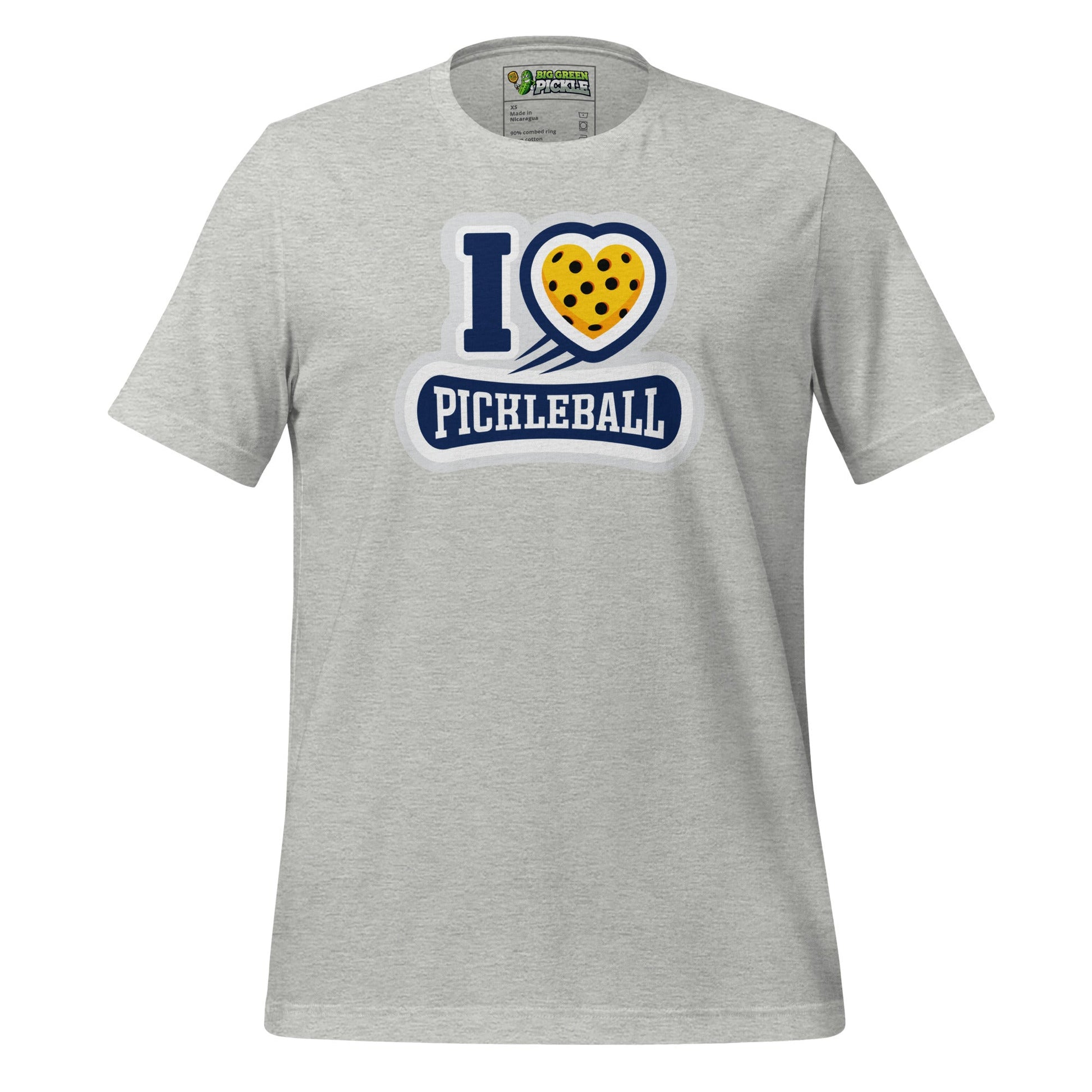 I Love Pickleball Graphic T-Shirt - Athletic Heather