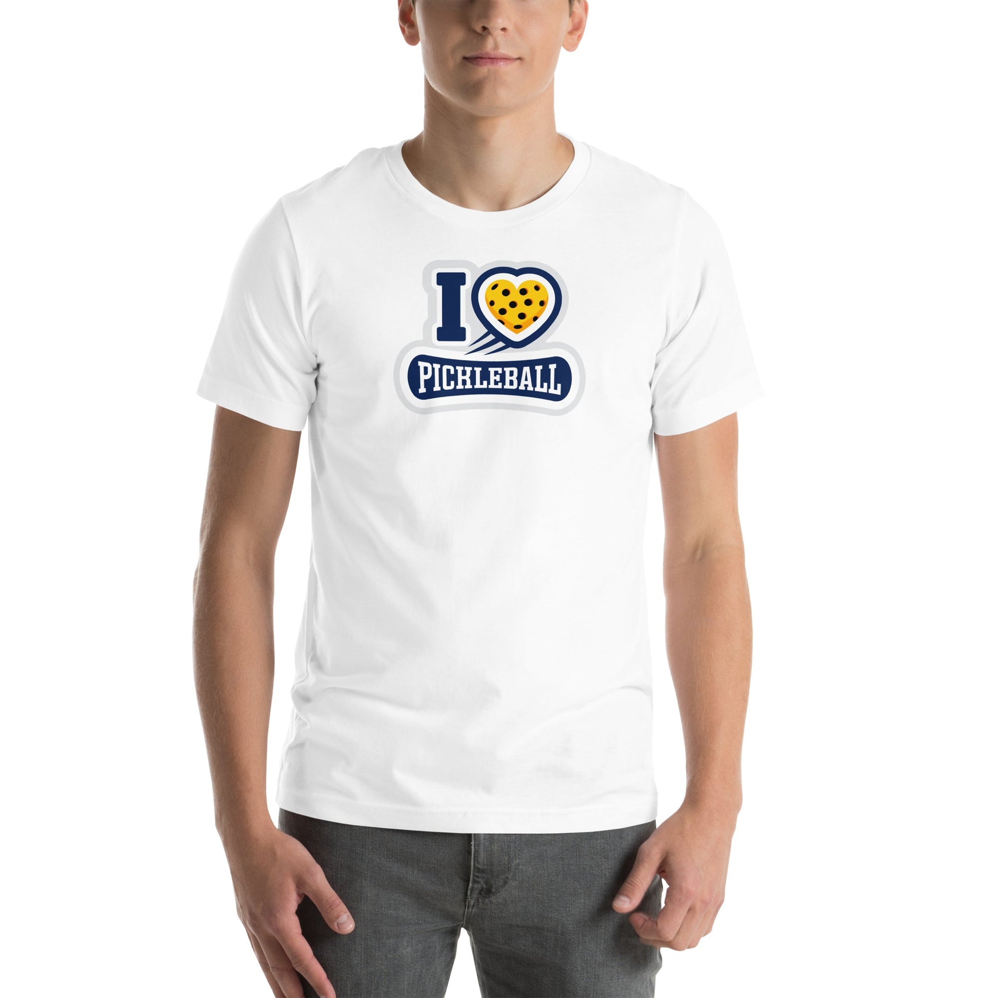 I Love Pickleball Graphic T-Shirt - Navy